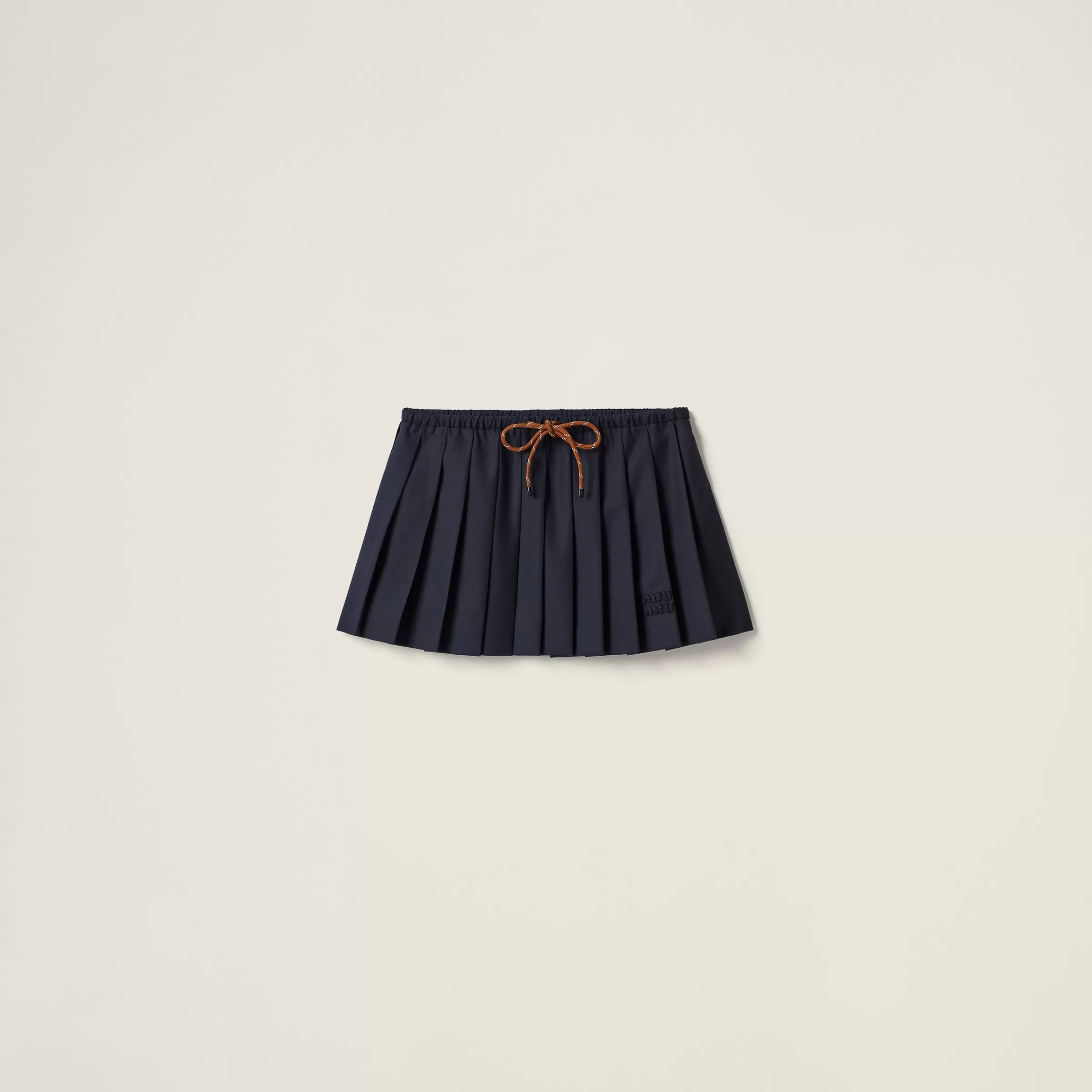 Pleated Batavia skirt>Miu Miu Sale