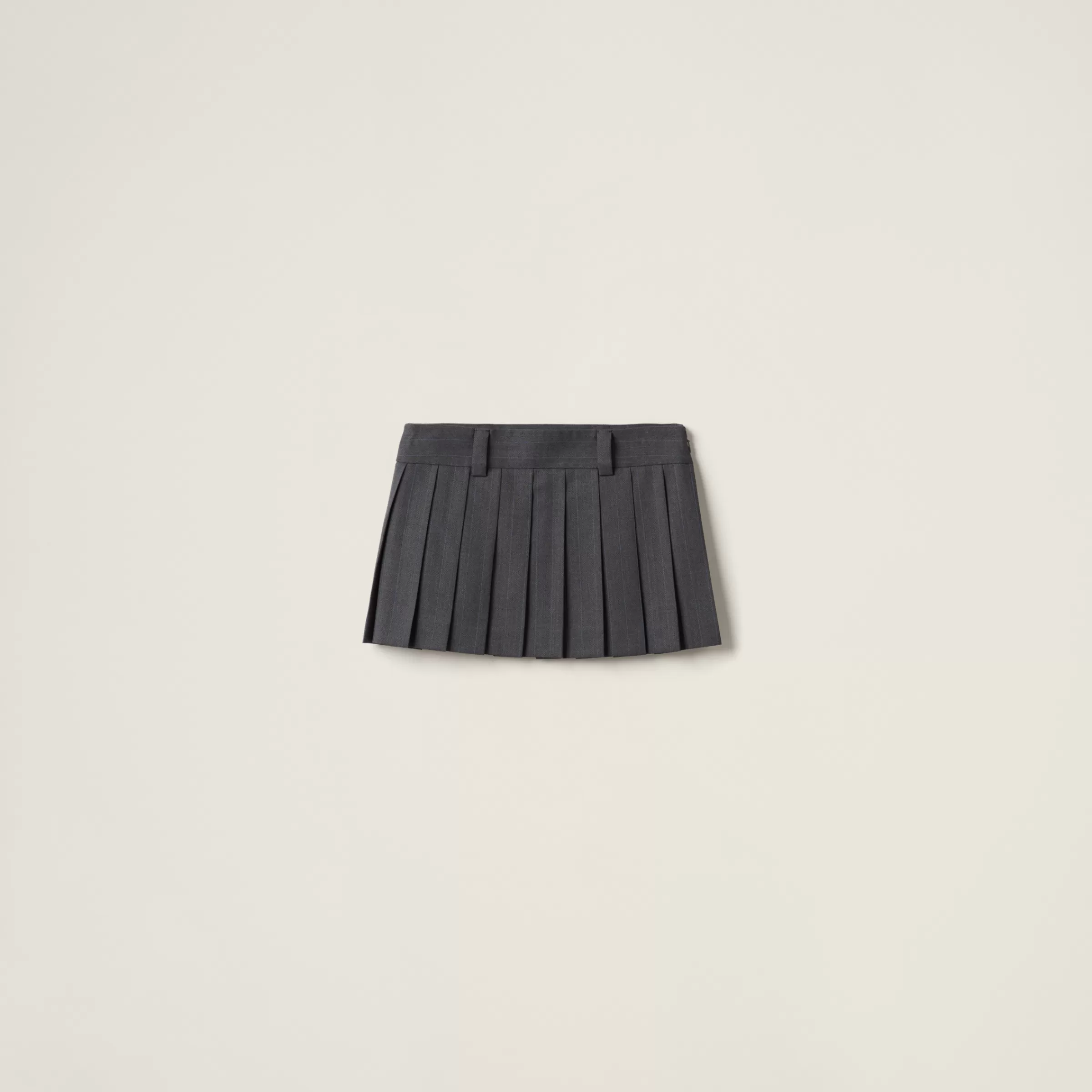 Pleated pinstripe skirt>Miu Miu Outlet