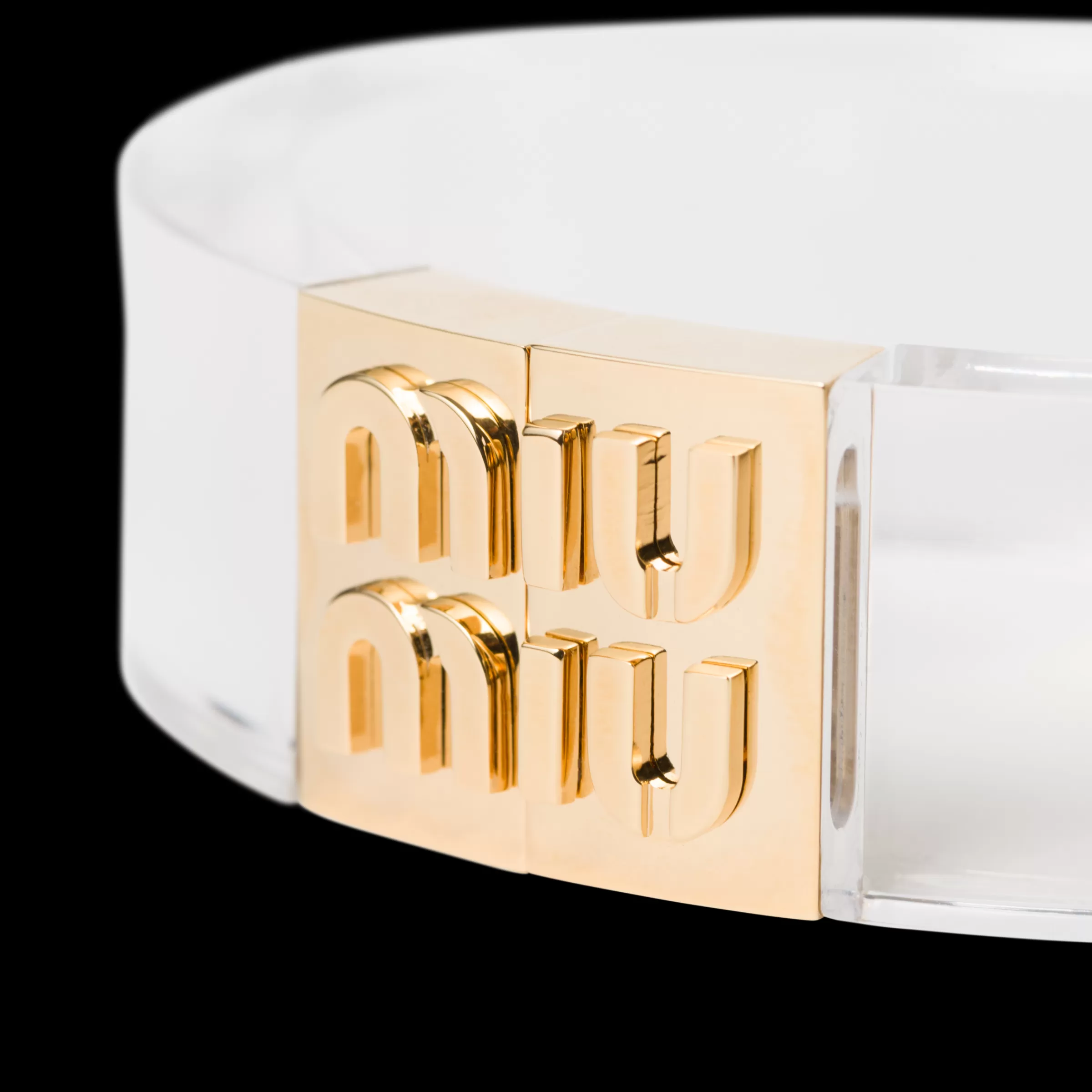Plexiglas and metal bracelet>Miu Miu Store