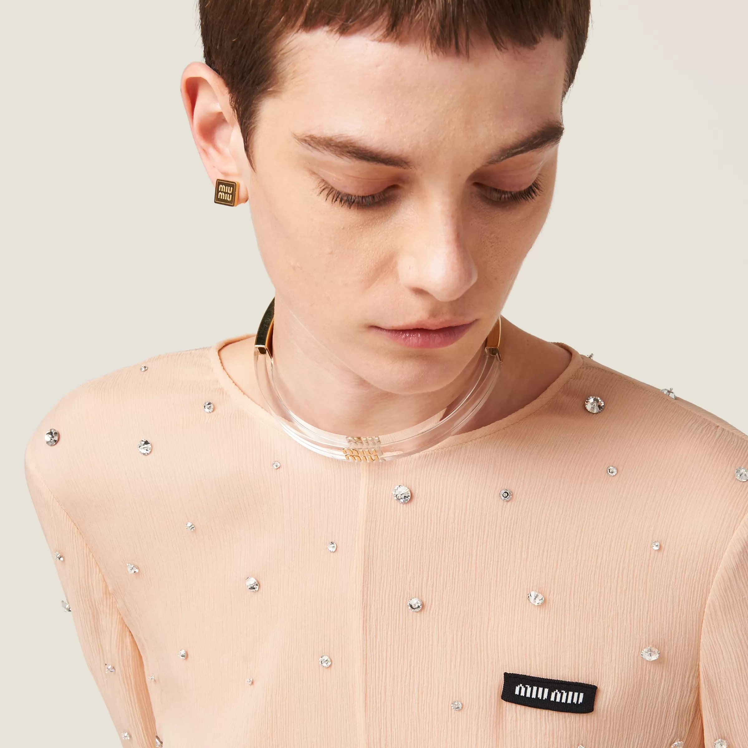 Plexiglas and metal choker>Miu Miu Hot