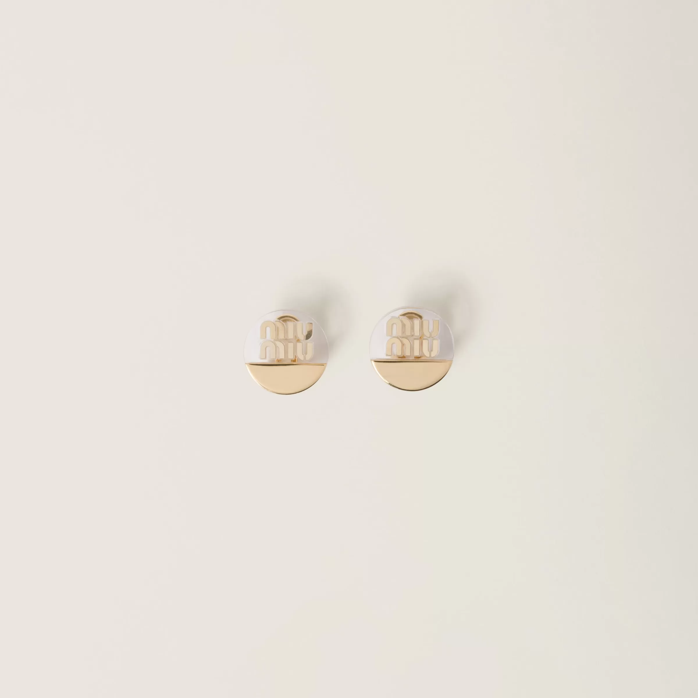 Plexiglas and metal earrings>Miu Miu Clearance