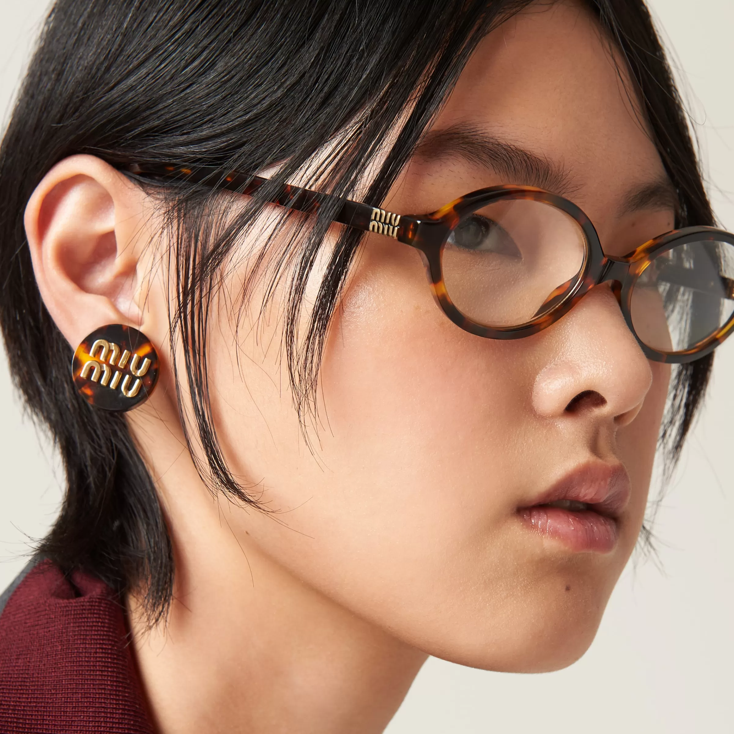Plexiglas earrings>Miu Miu Shop