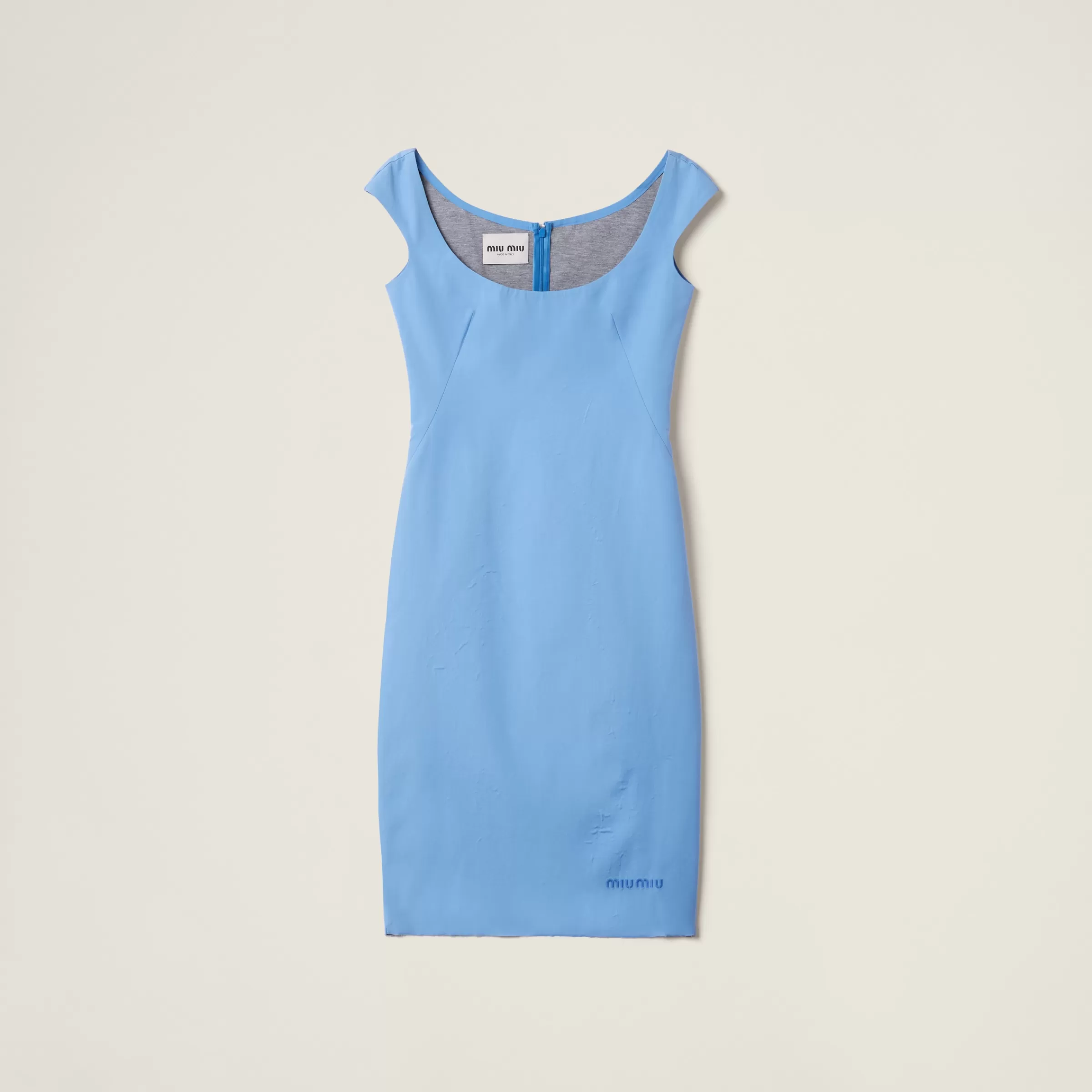 Poplin and jersey dress>Miu Miu Clearance