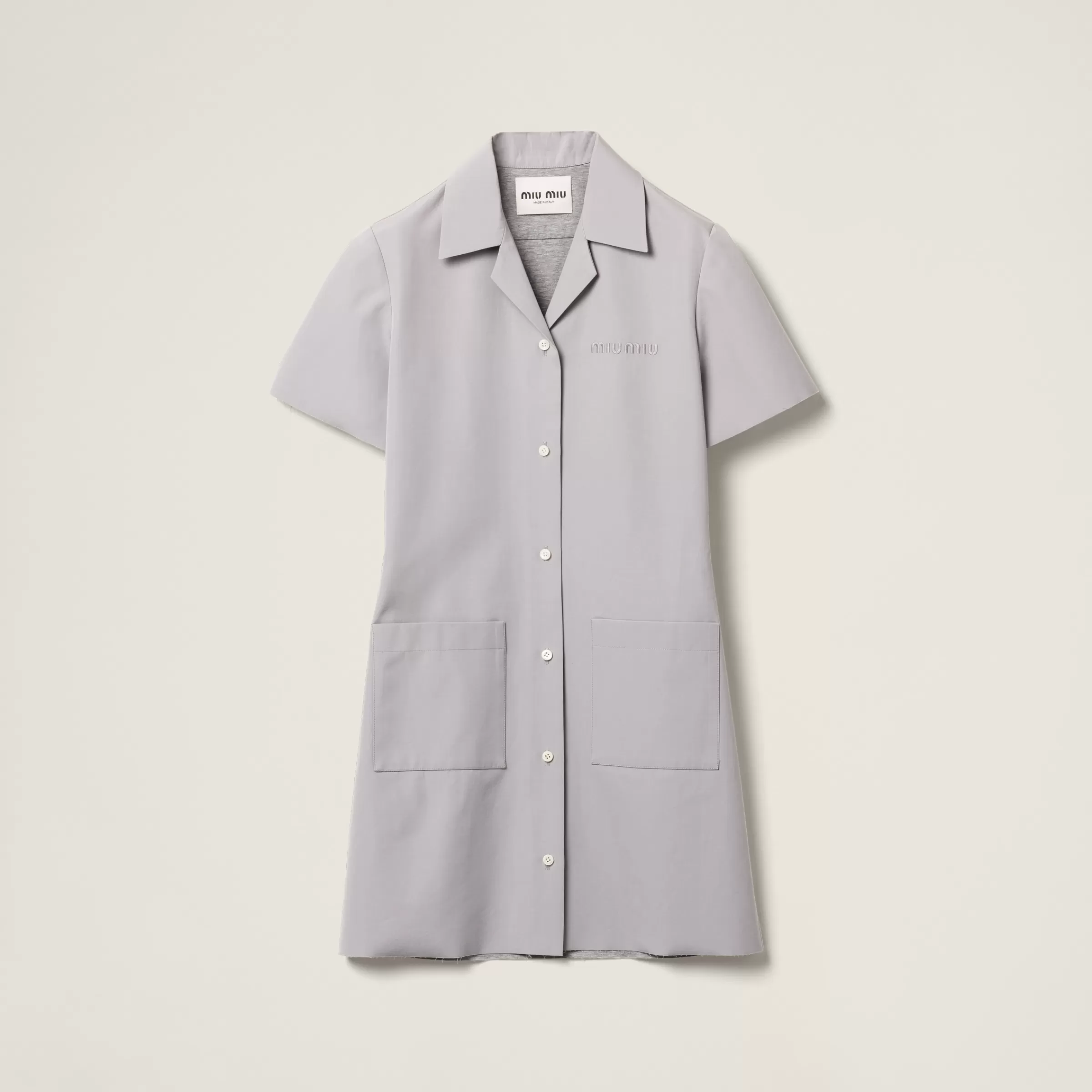 Poplin and jersey mini-dress>Miu Miu New