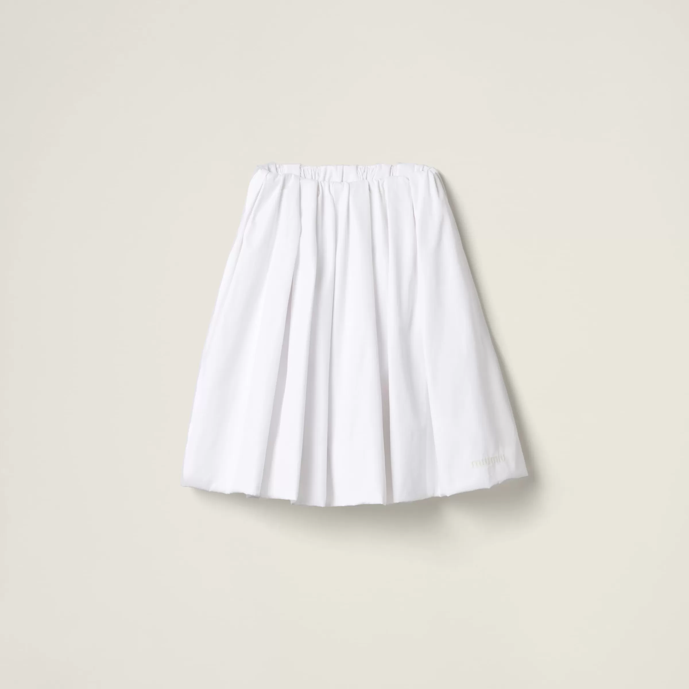 Poplin and jersey skirt>Miu Miu Discount