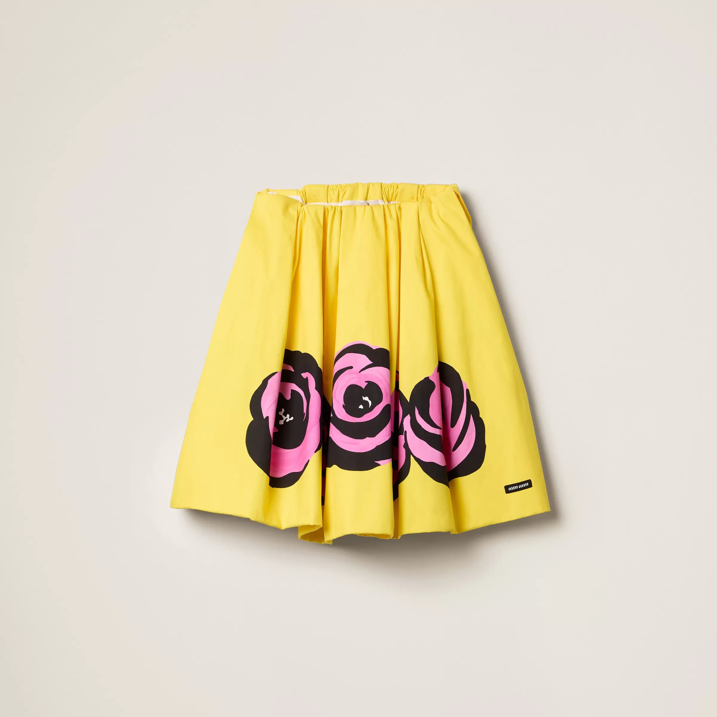 Poplin and jersey skirt>Miu Miu Sale
