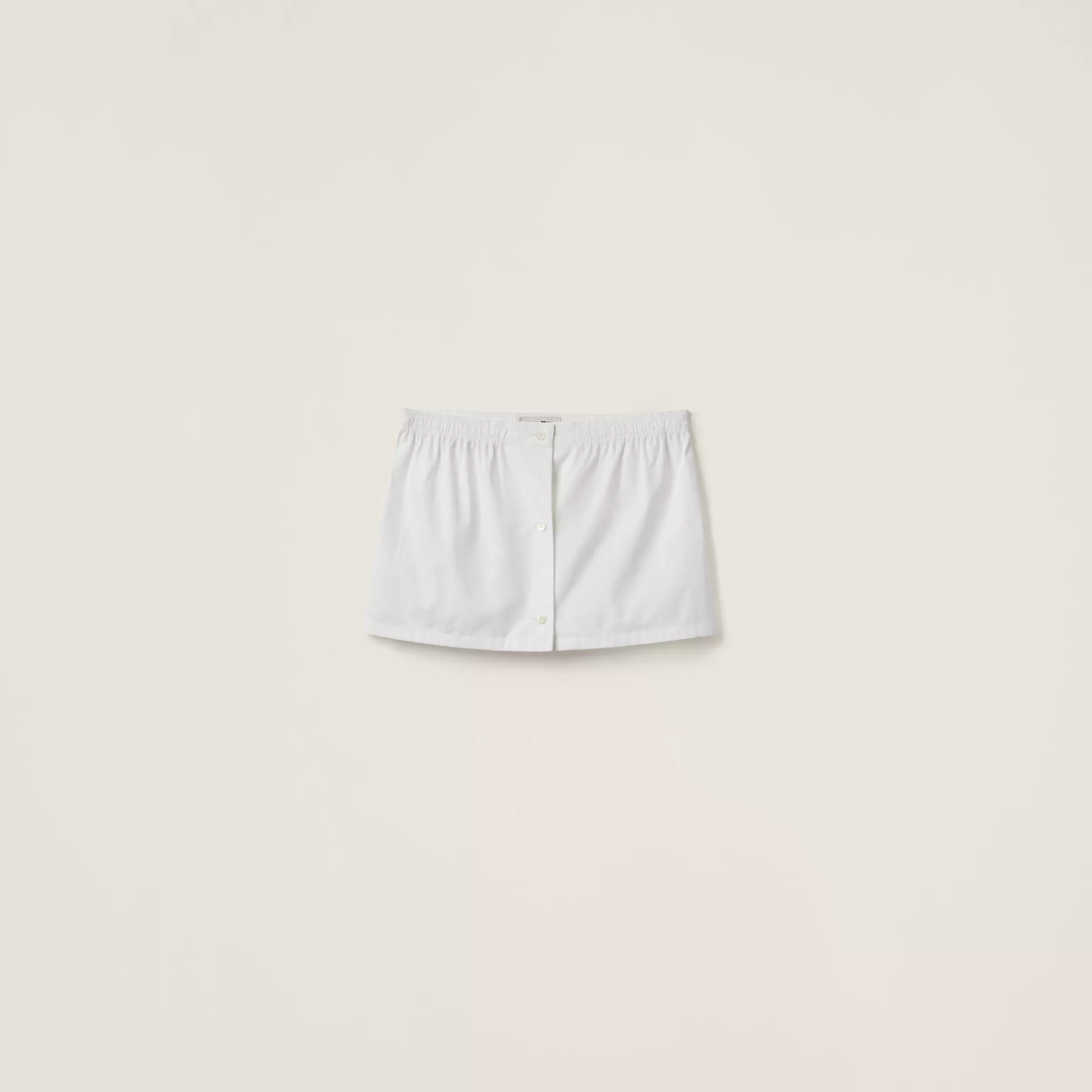 Poplin miniskirt>Miu Miu Outlet