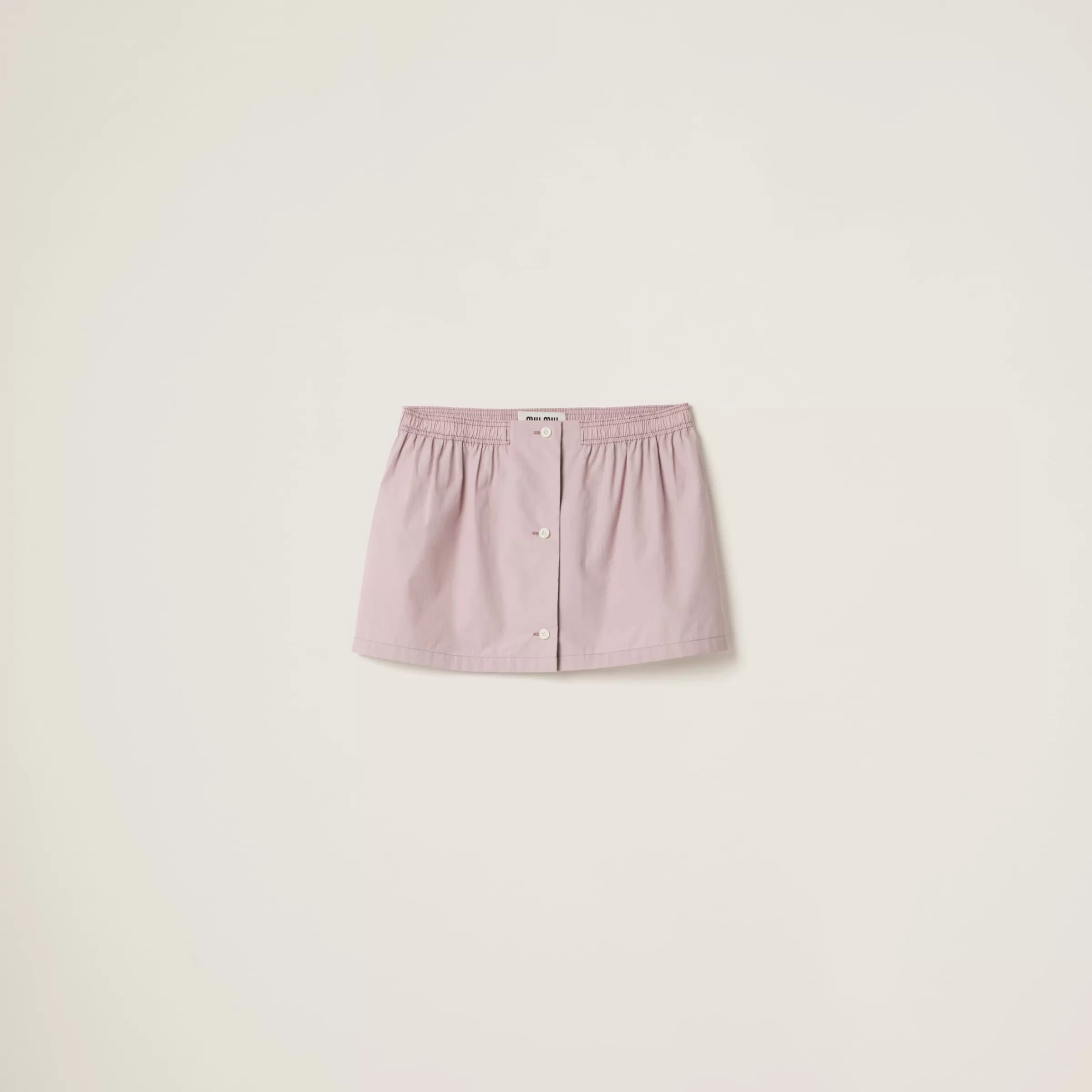 Poplin miniskirt>Miu Miu Store