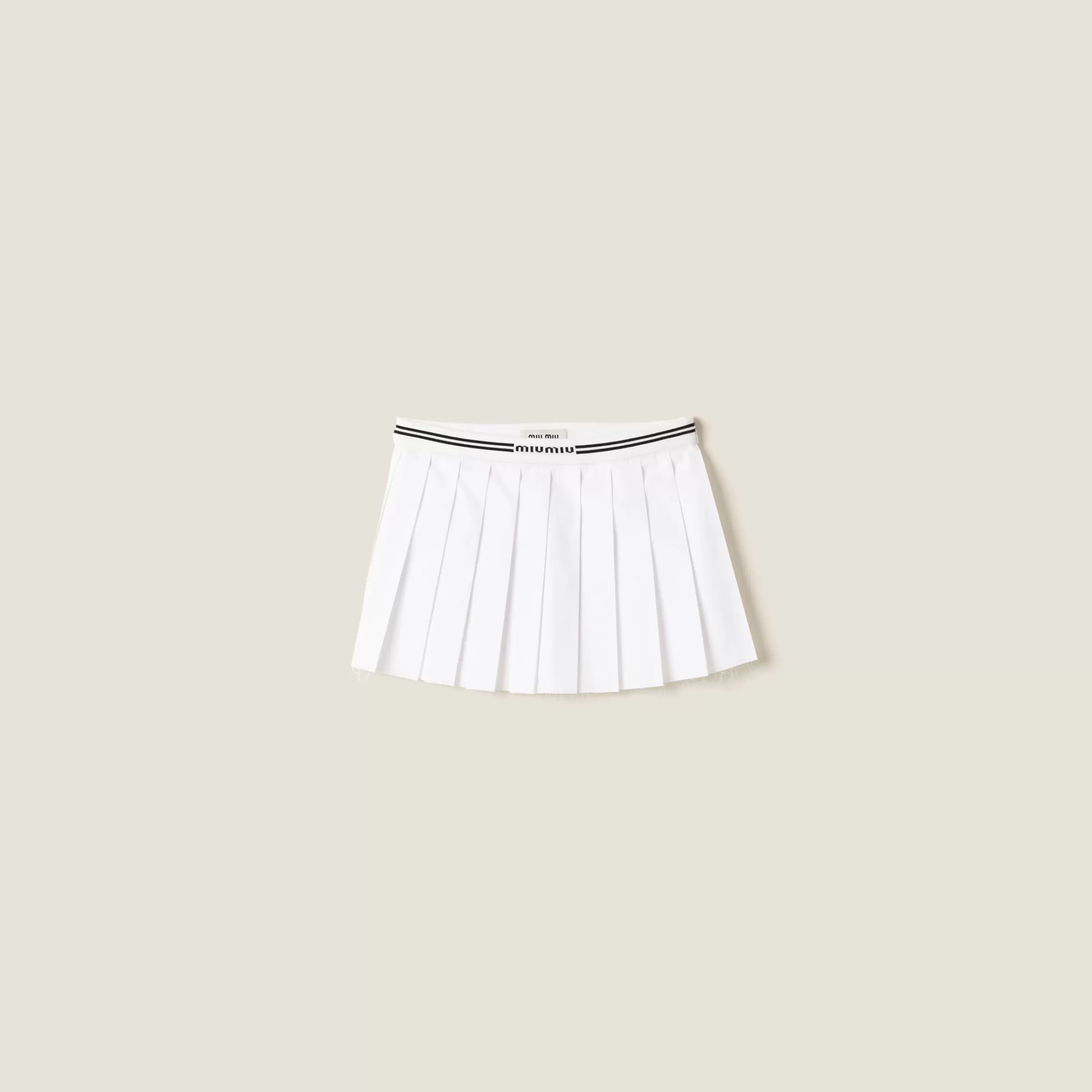 Poplin miniskirt>Miu Miu Online
