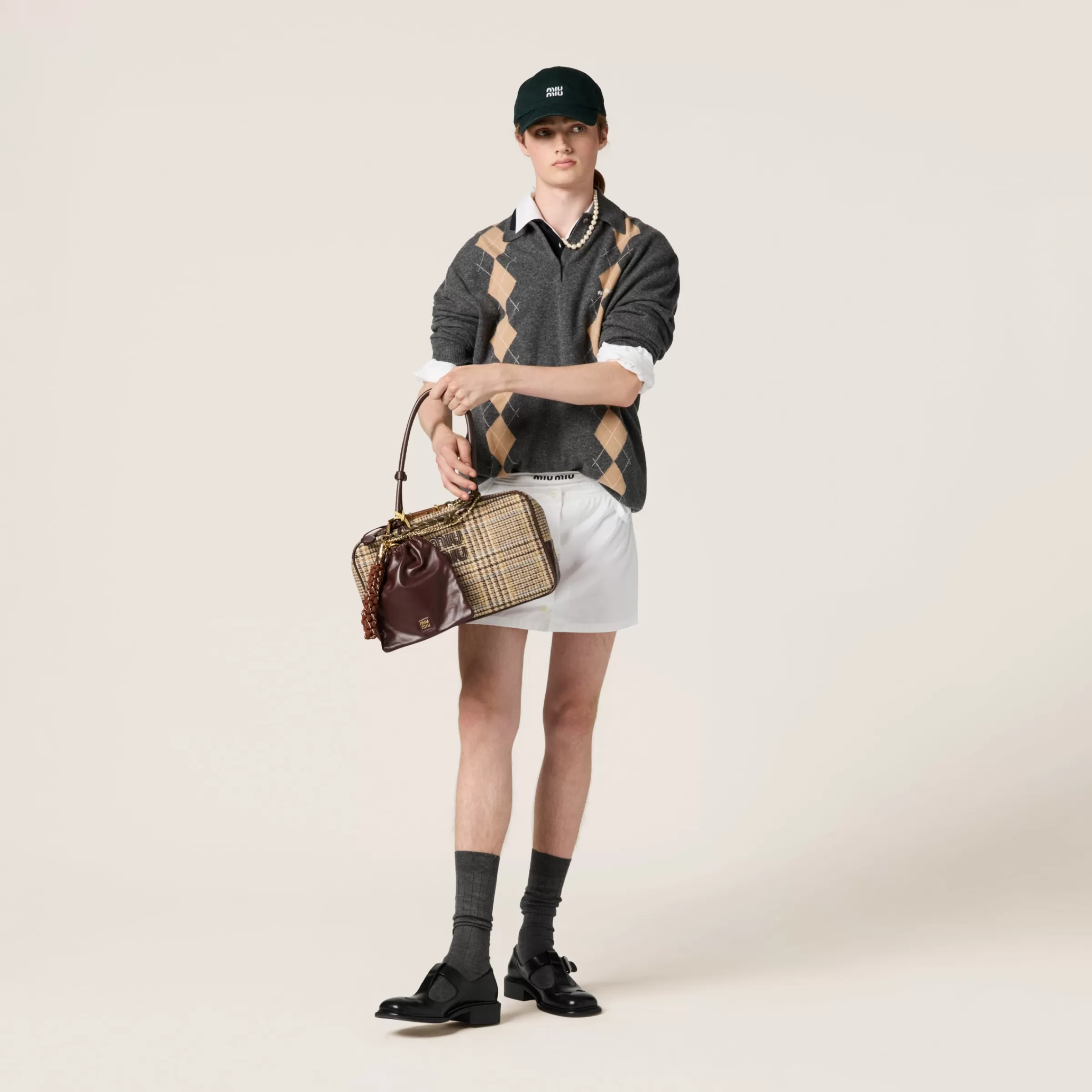 Poplin miniskirt>Miu Miu Outlet