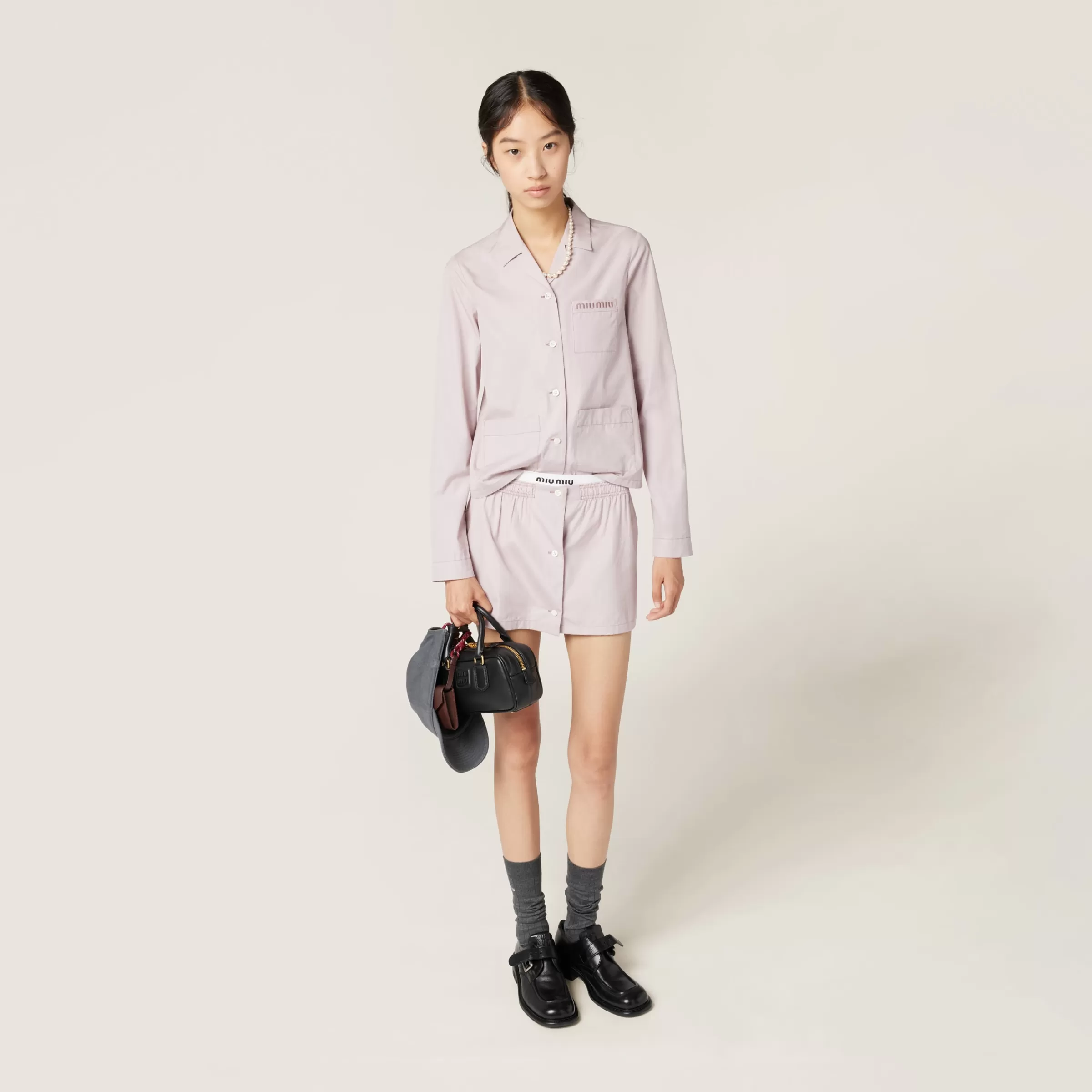 Poplin shirt>Miu Miu Flash Sale