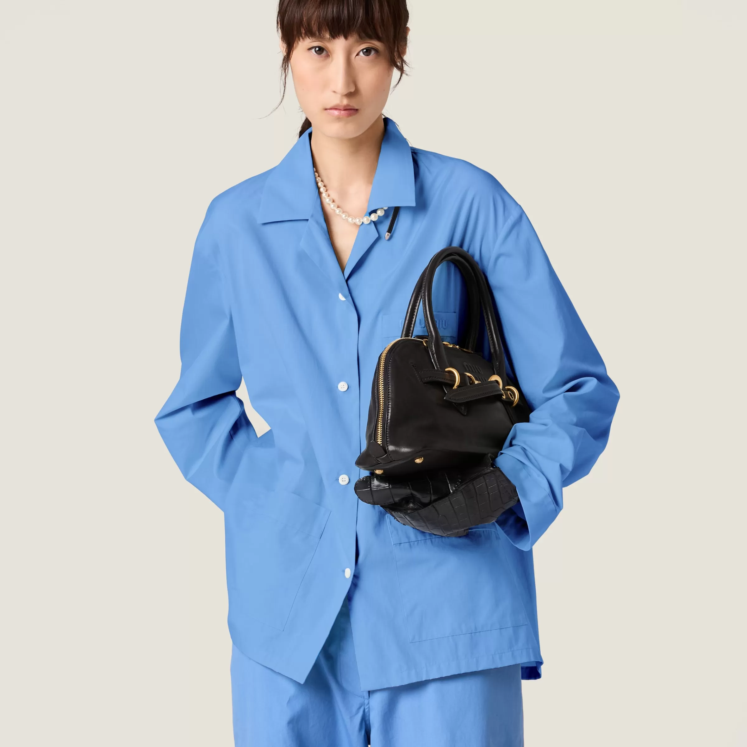 Poplin shirt>Miu Miu Hot