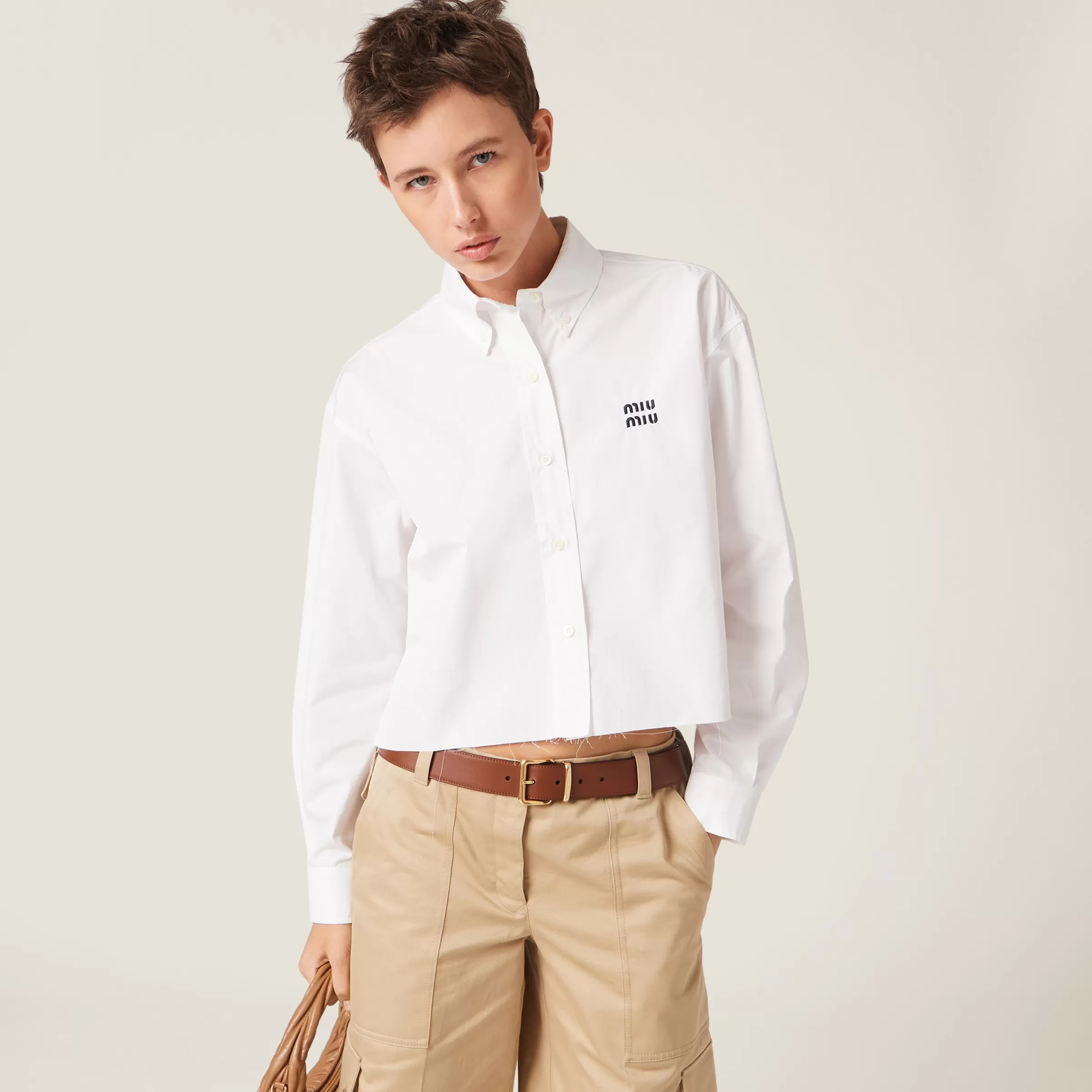 Poplin shirt>Miu Miu Sale