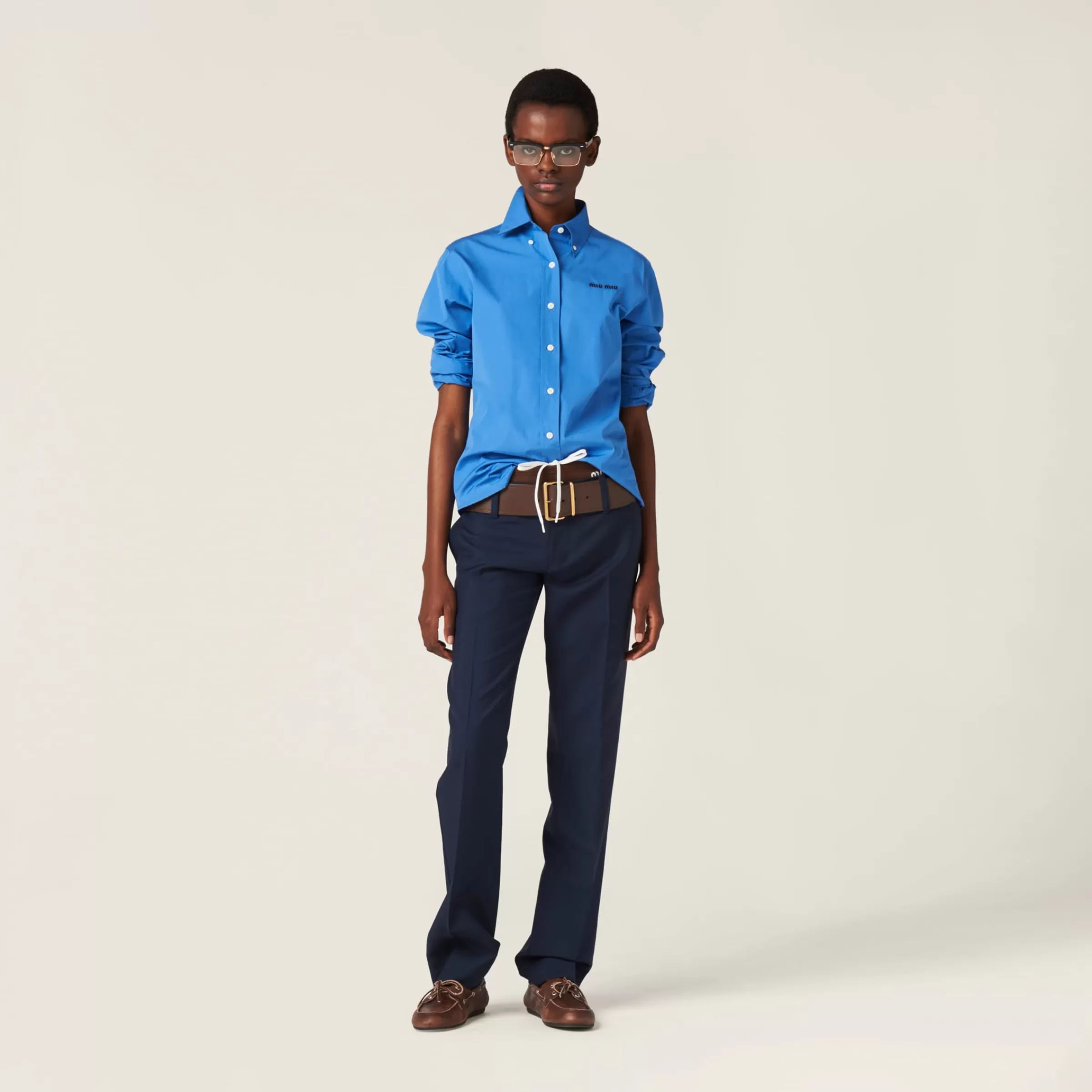 Poplin shirt>Miu Miu Shop