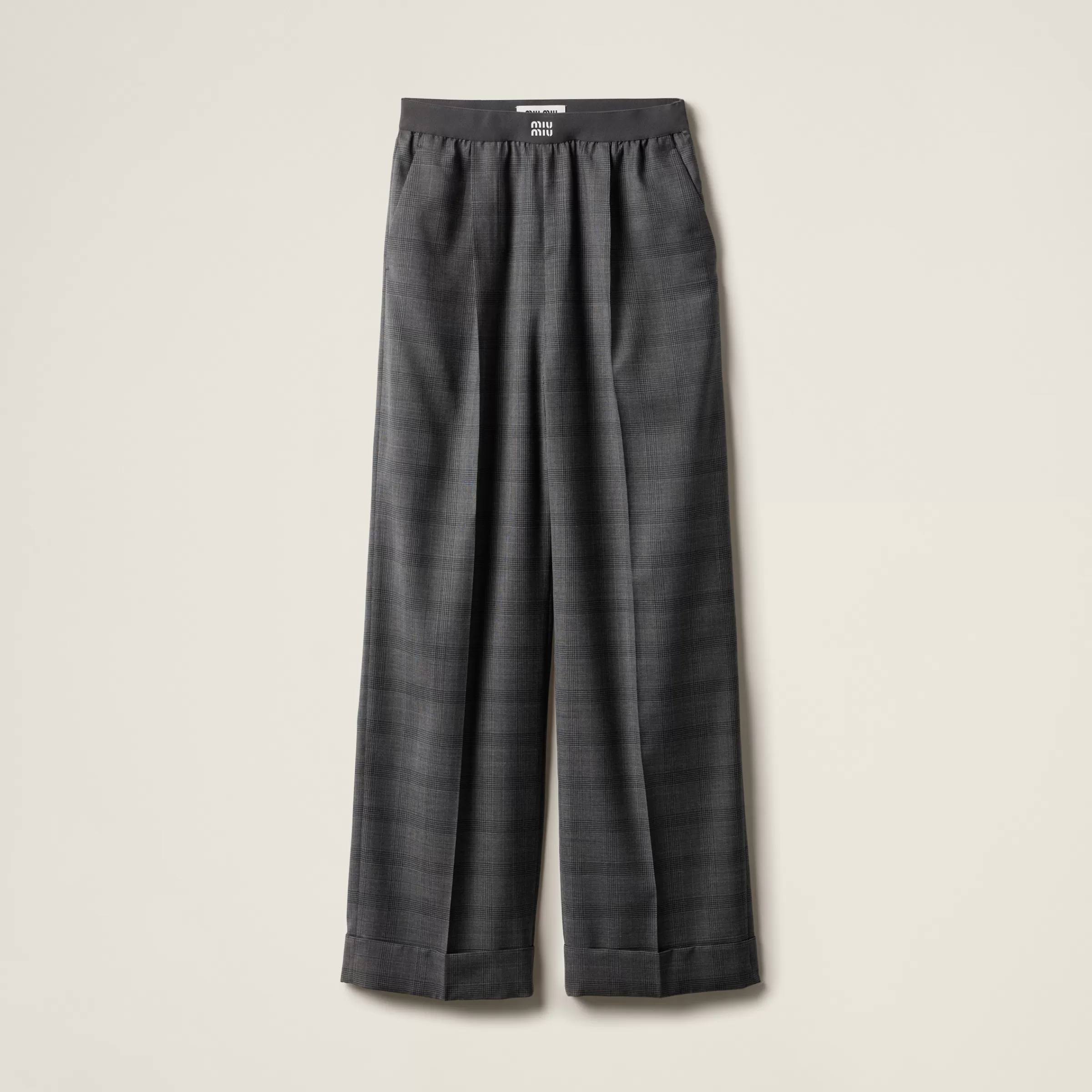 Prince of Wales pants>Miu Miu Discount