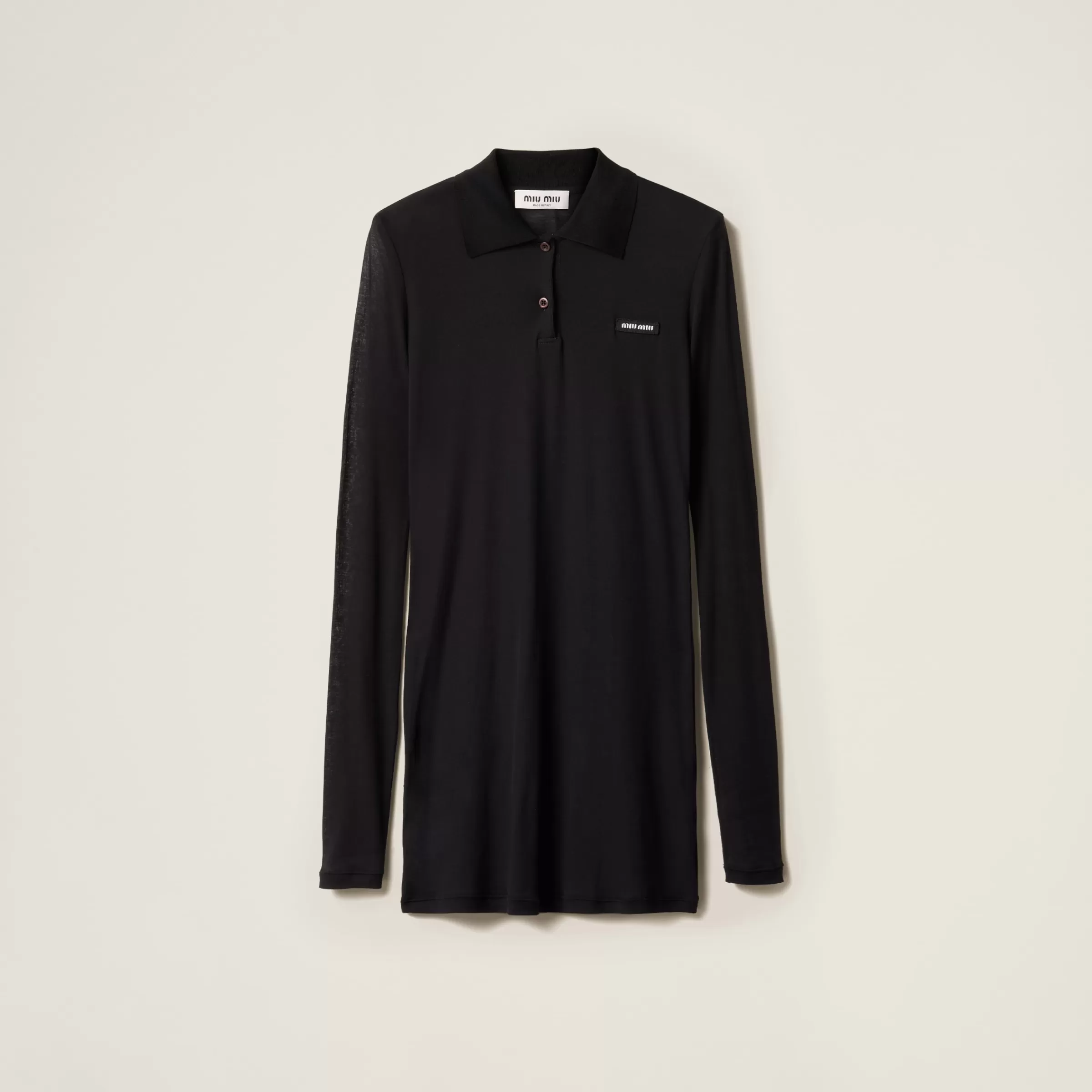 Ribbed jersey mini-dress>Miu Miu Discount