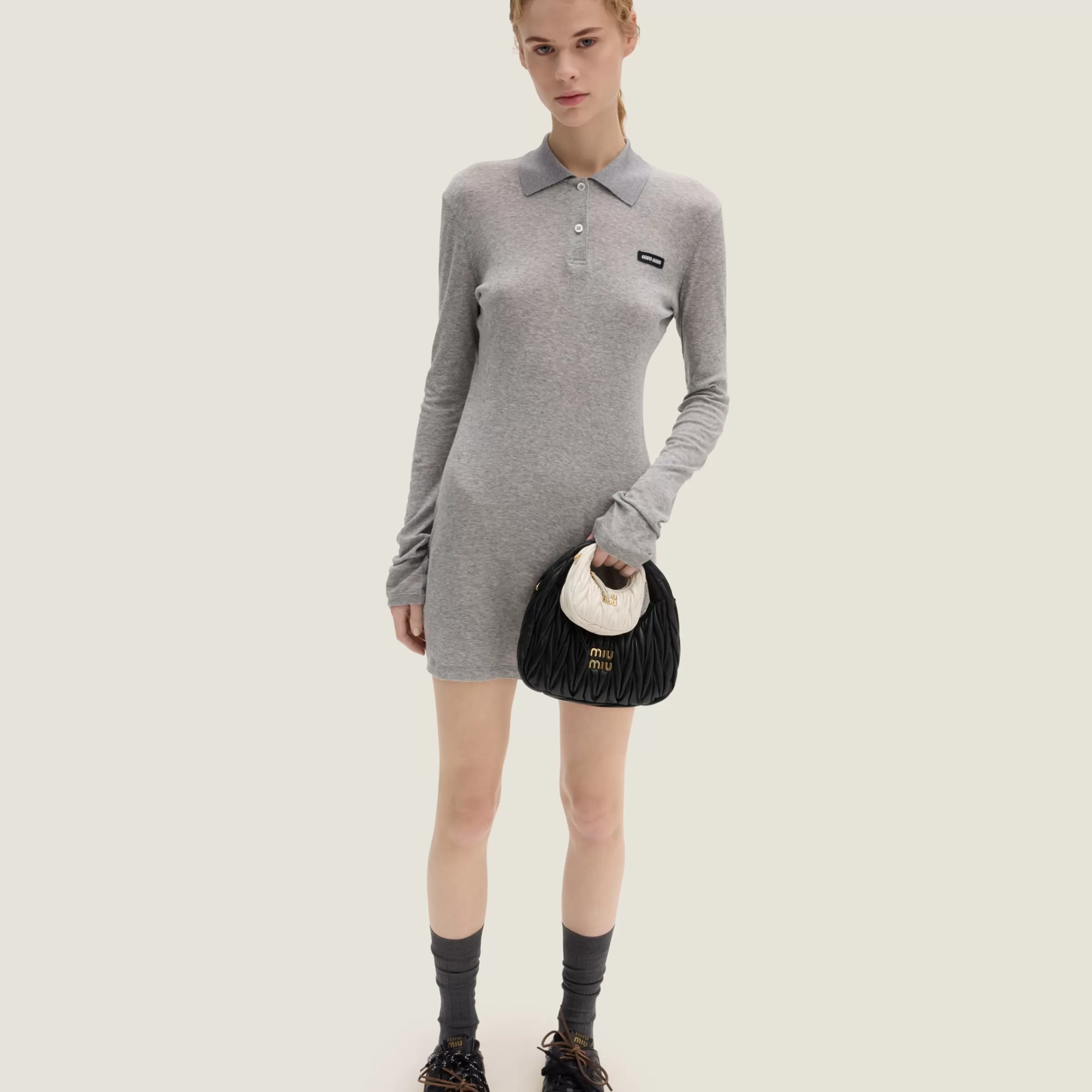 Ribbed jersey mini-dress>Miu Miu Hot
