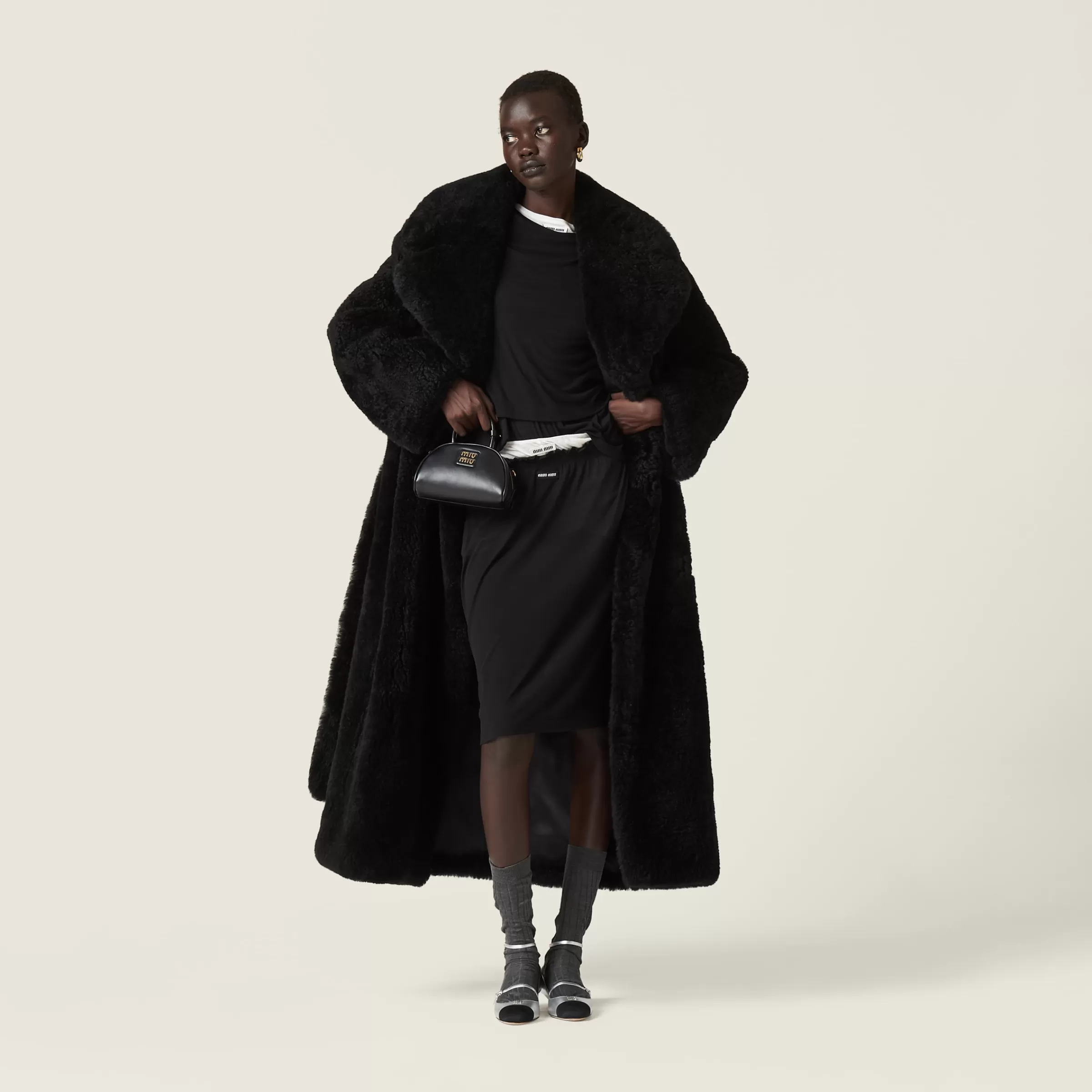 Ribbed jersey skirt>Miu Miu Store