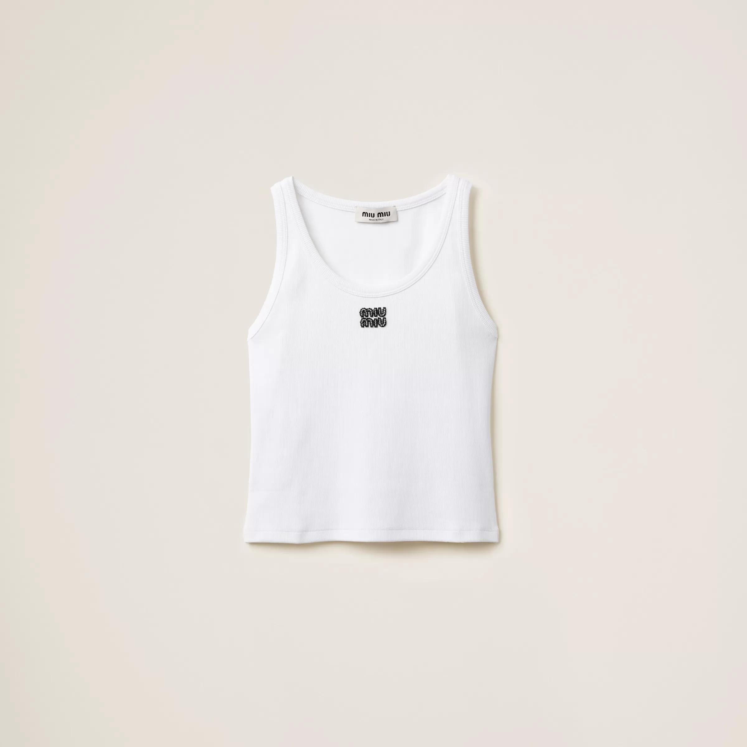 Ribbed jersey top>Miu Miu Hot