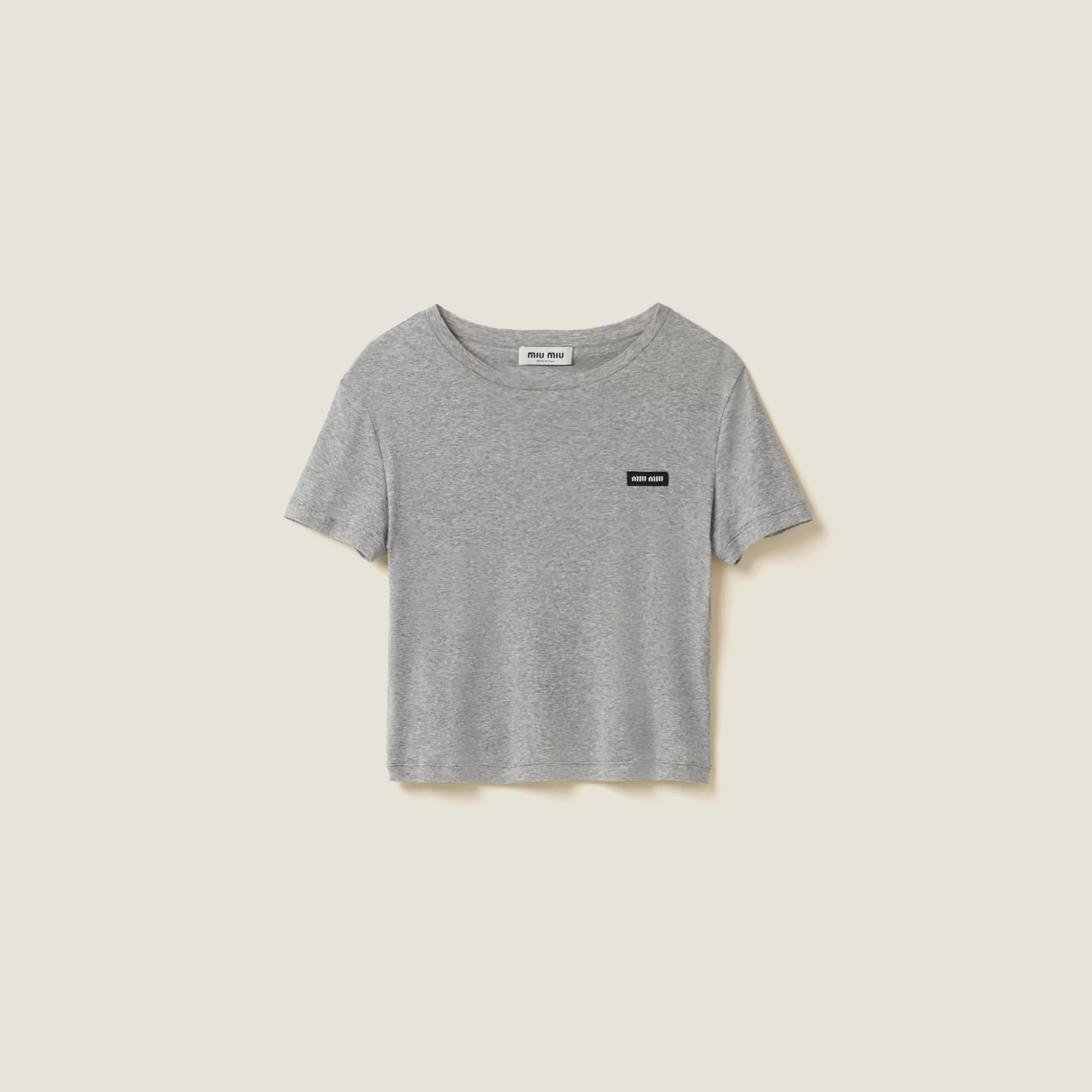 Ribbed jersey T-shirt>Miu Miu Fashion