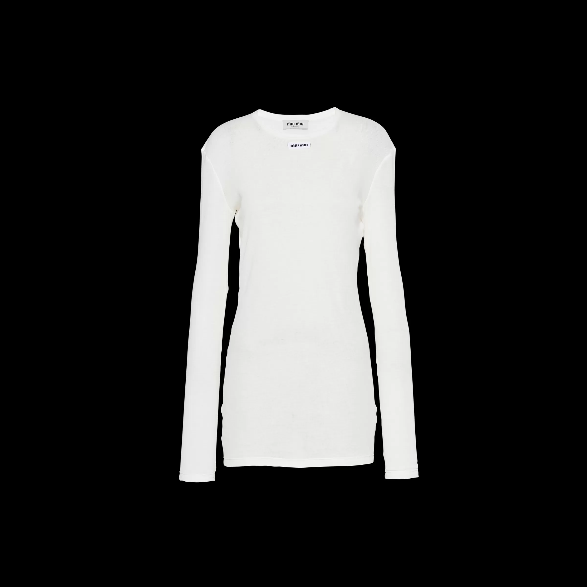 Ribbed knit jersey dress>Miu Miu Fashion