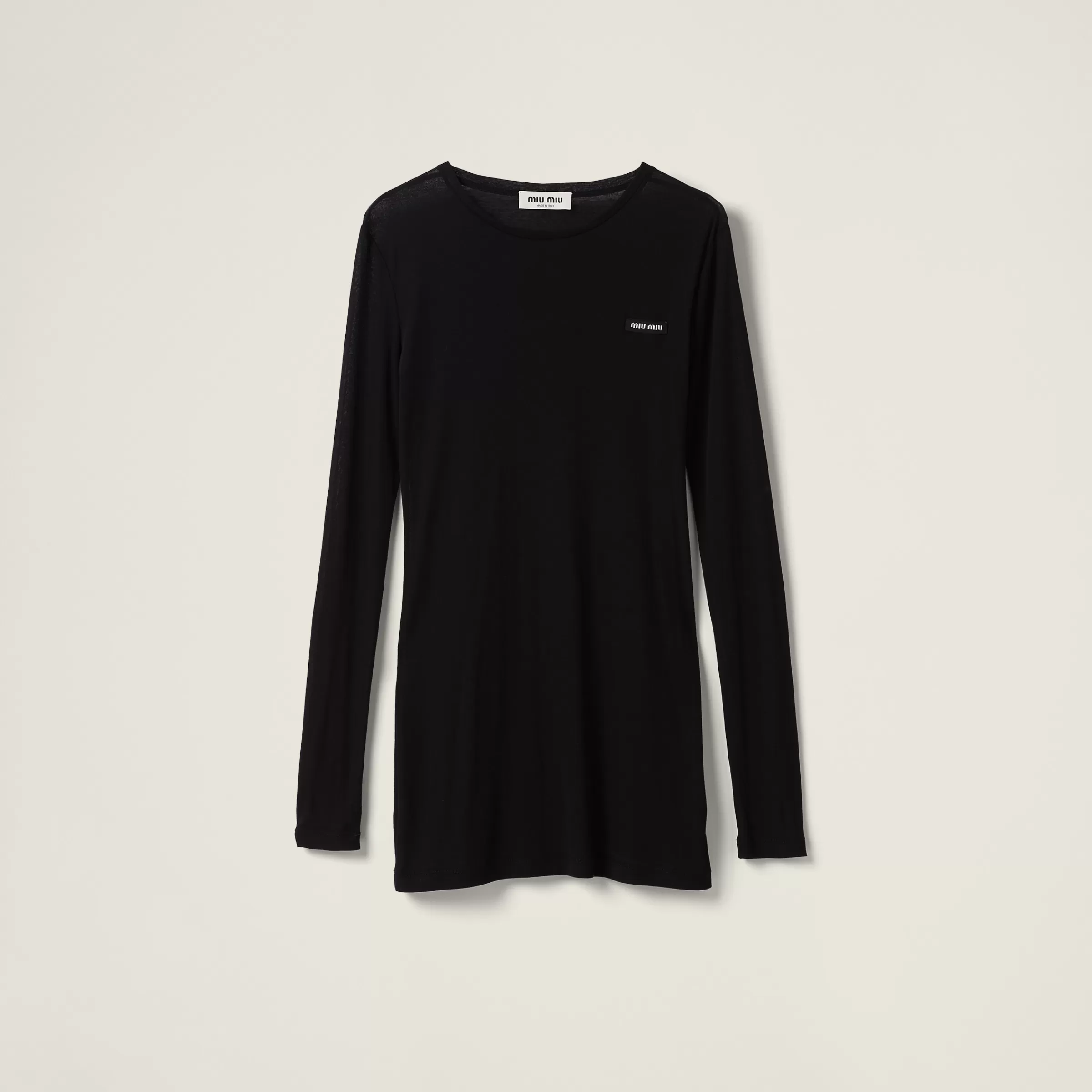 Ribbed knit jersey dress>Miu Miu Cheap