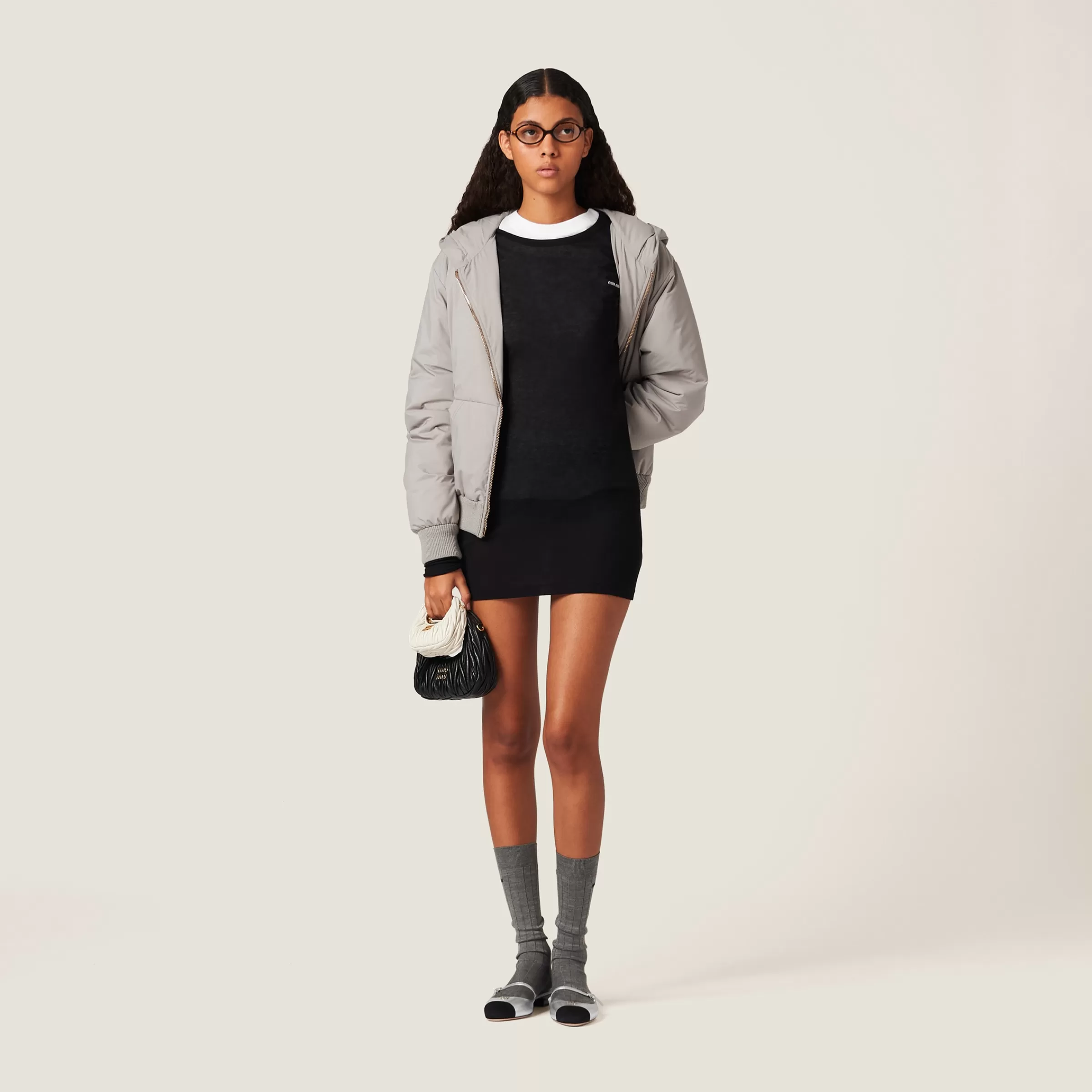 Ribbed knit jersey dress>Miu Miu Cheap