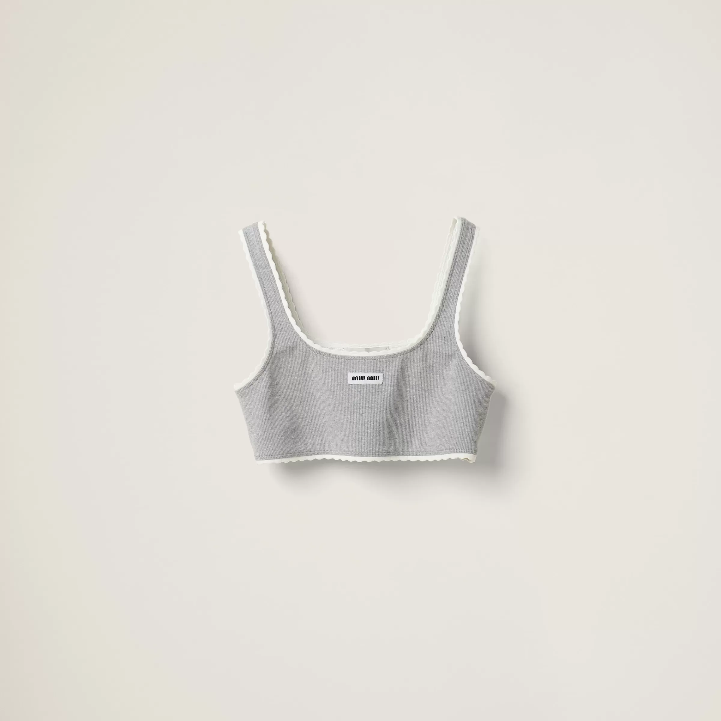Ribbed knit top>Miu Miu Flash Sale