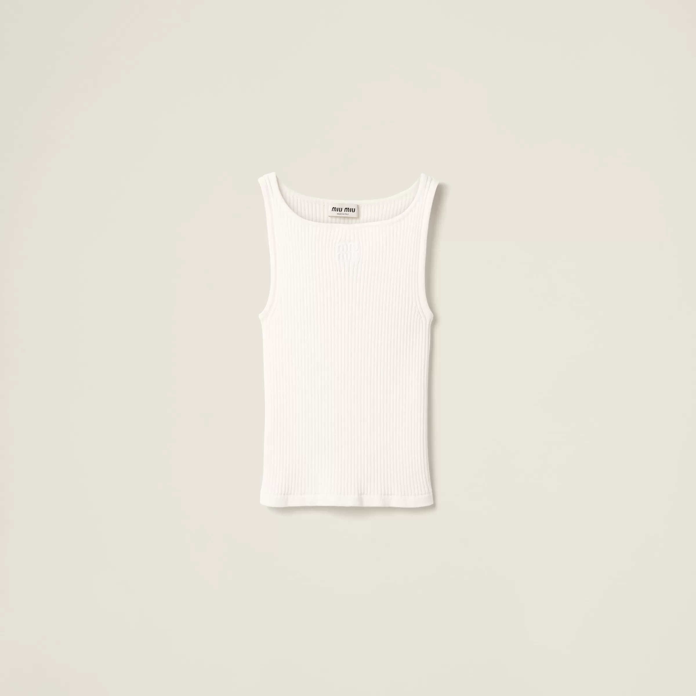Ribbed knit wool tank top>Miu Miu Cheap