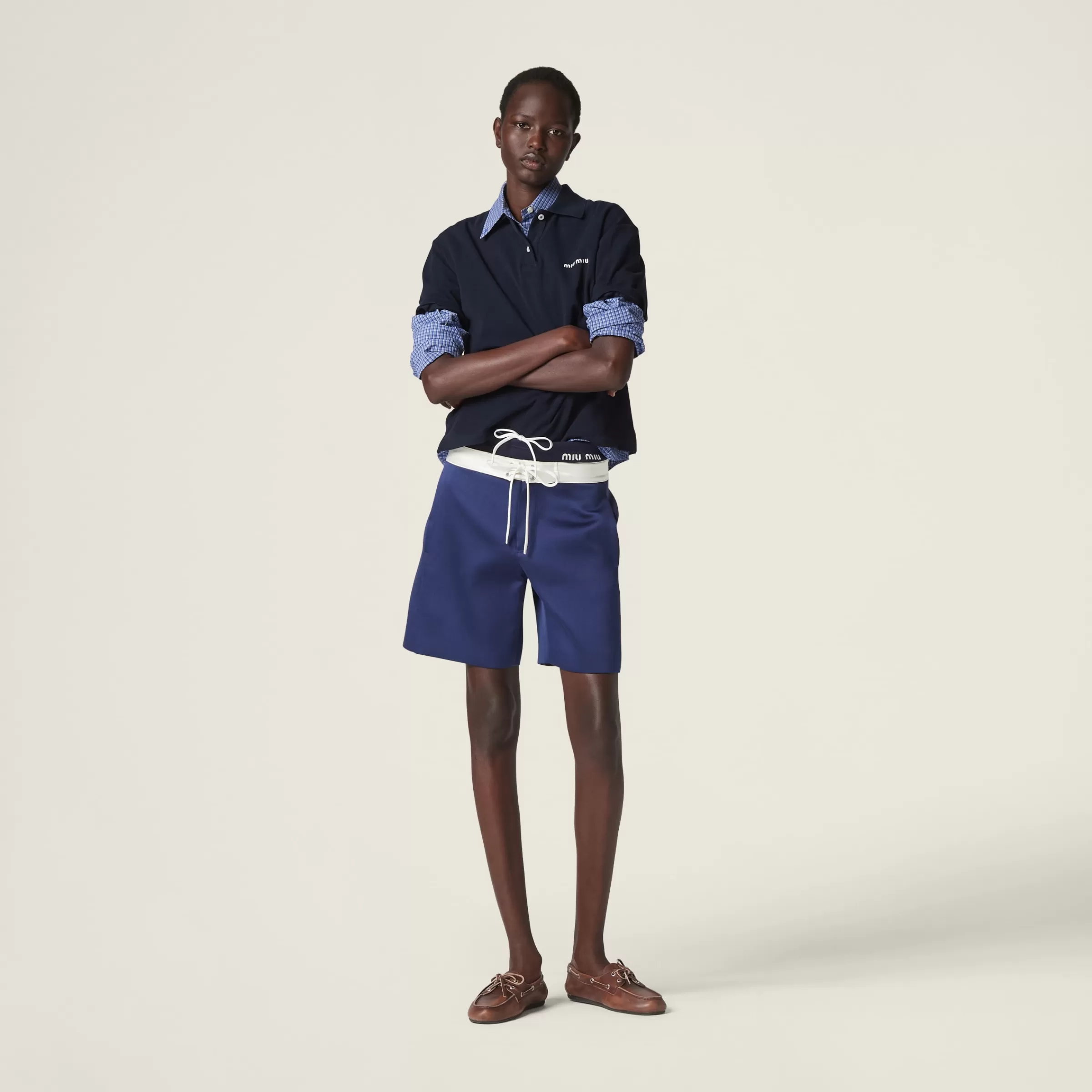 Satin Bermudas>Miu Miu Shop
