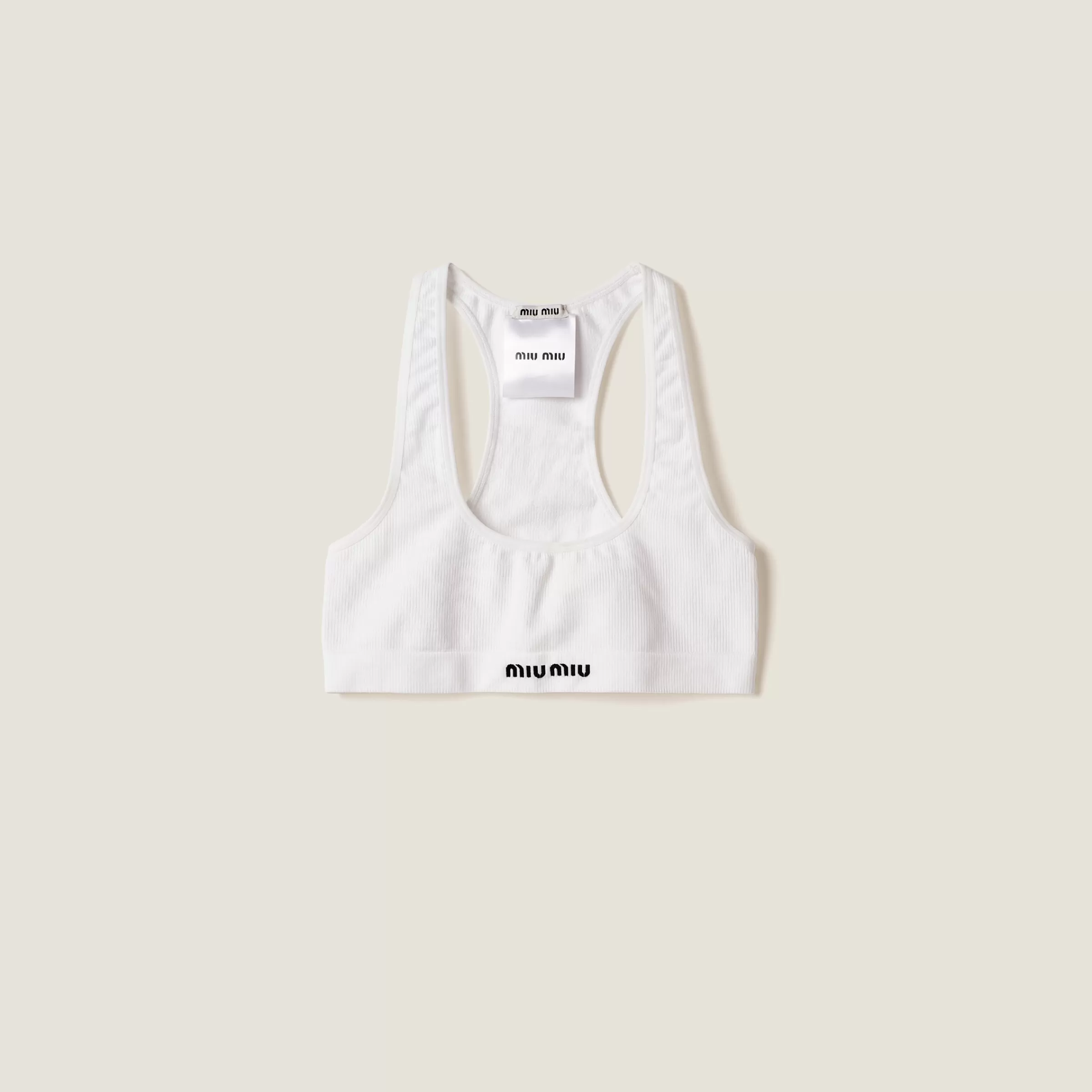 Seamless racerback top>Miu Miu Shop