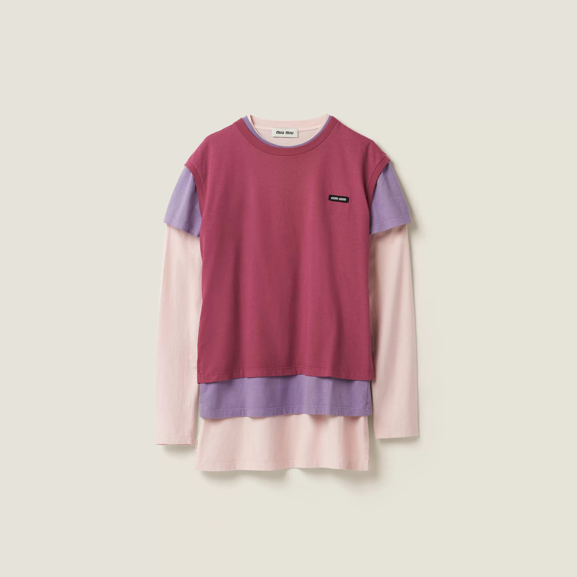 Set of 3 Jersey T-shirts>Miu Miu Outlet