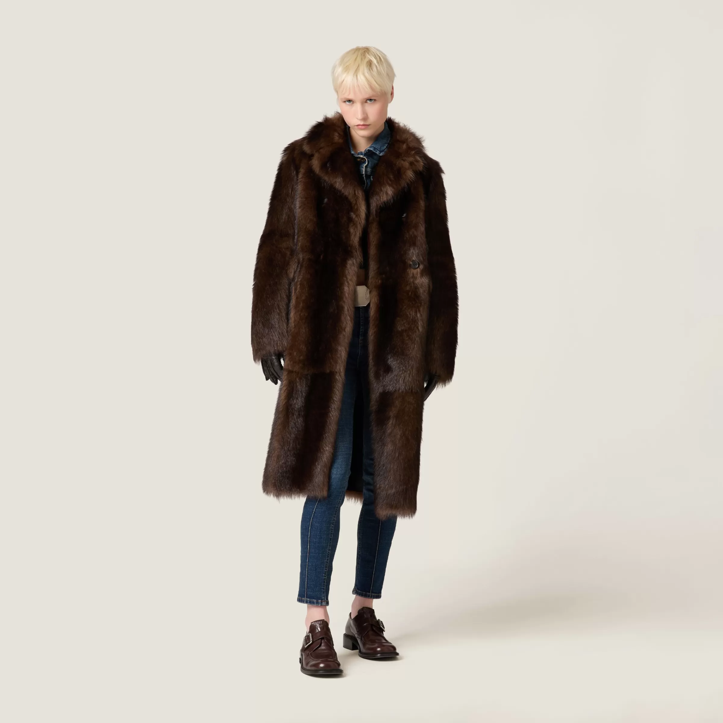 Shearling coat>Miu Miu New