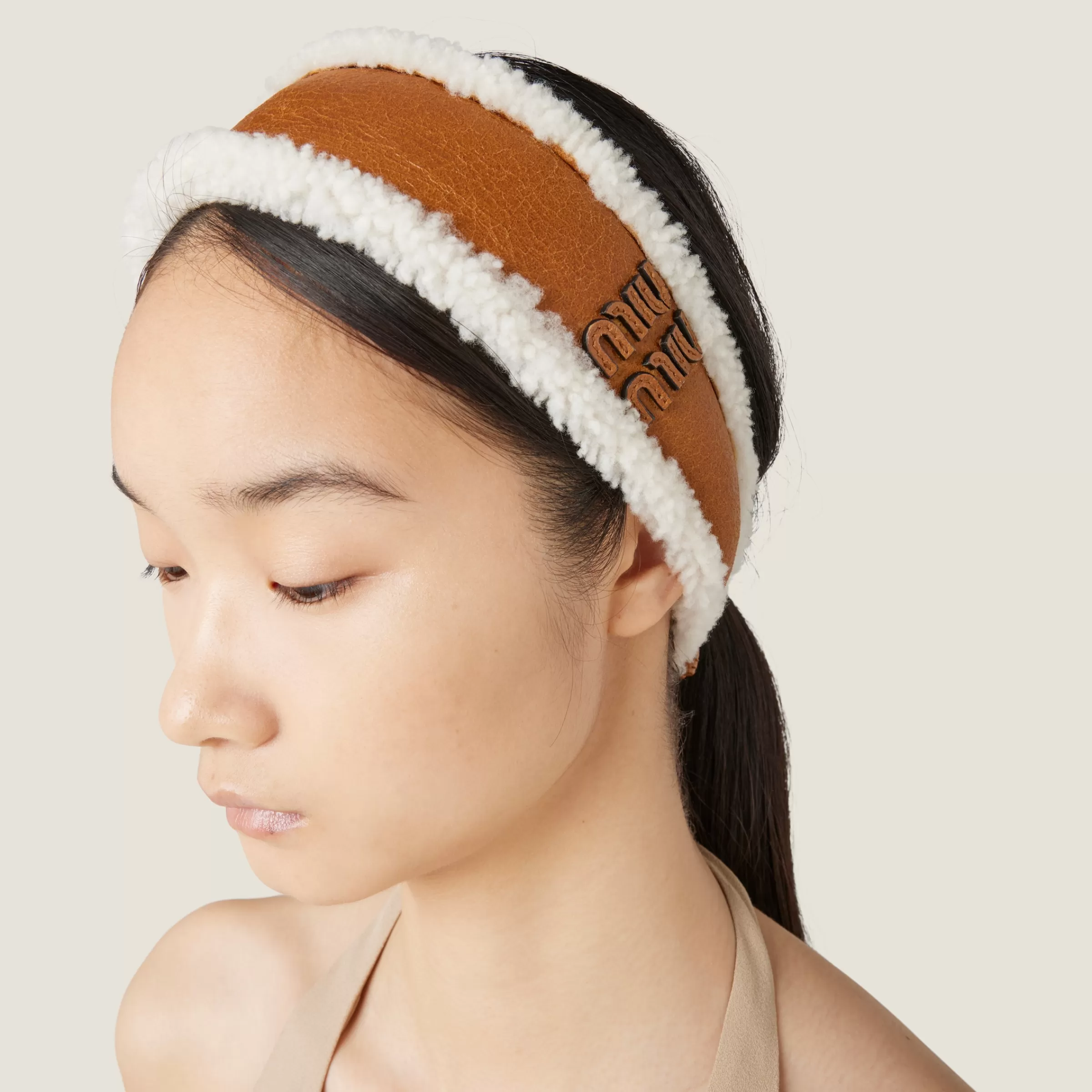 Shearling headband>Miu Miu Clearance