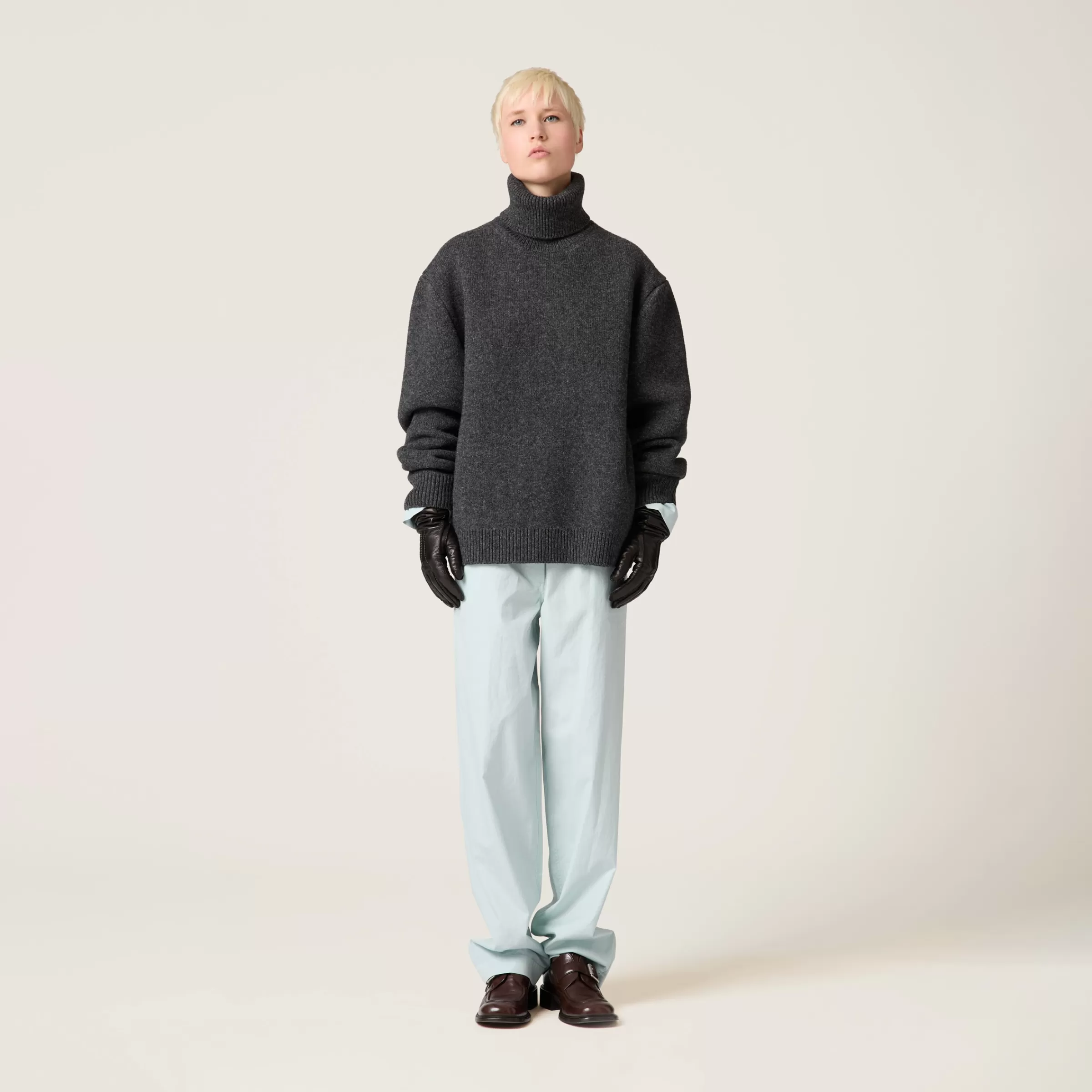 Shetland wool turtleneck jumper>Miu Miu Online