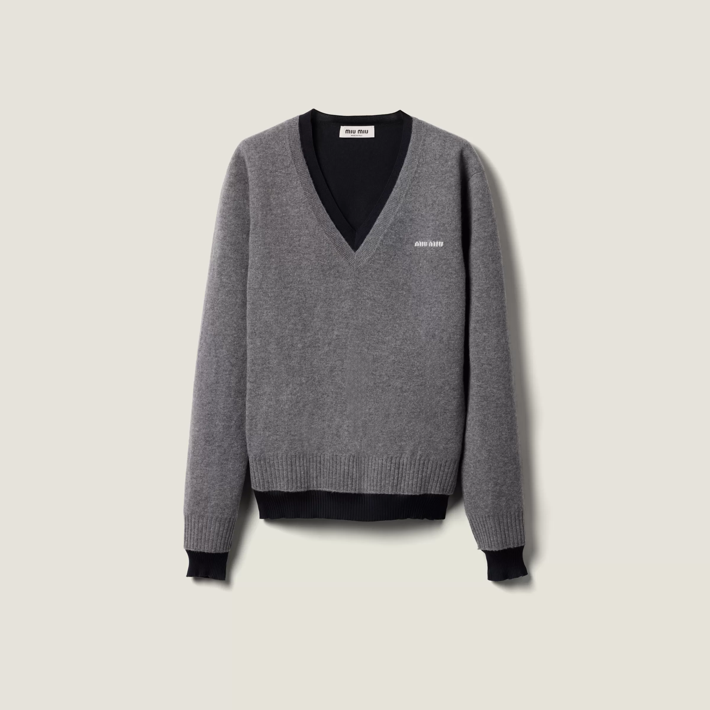 Silk and cashmere V-neck sweater>Miu Miu Best
