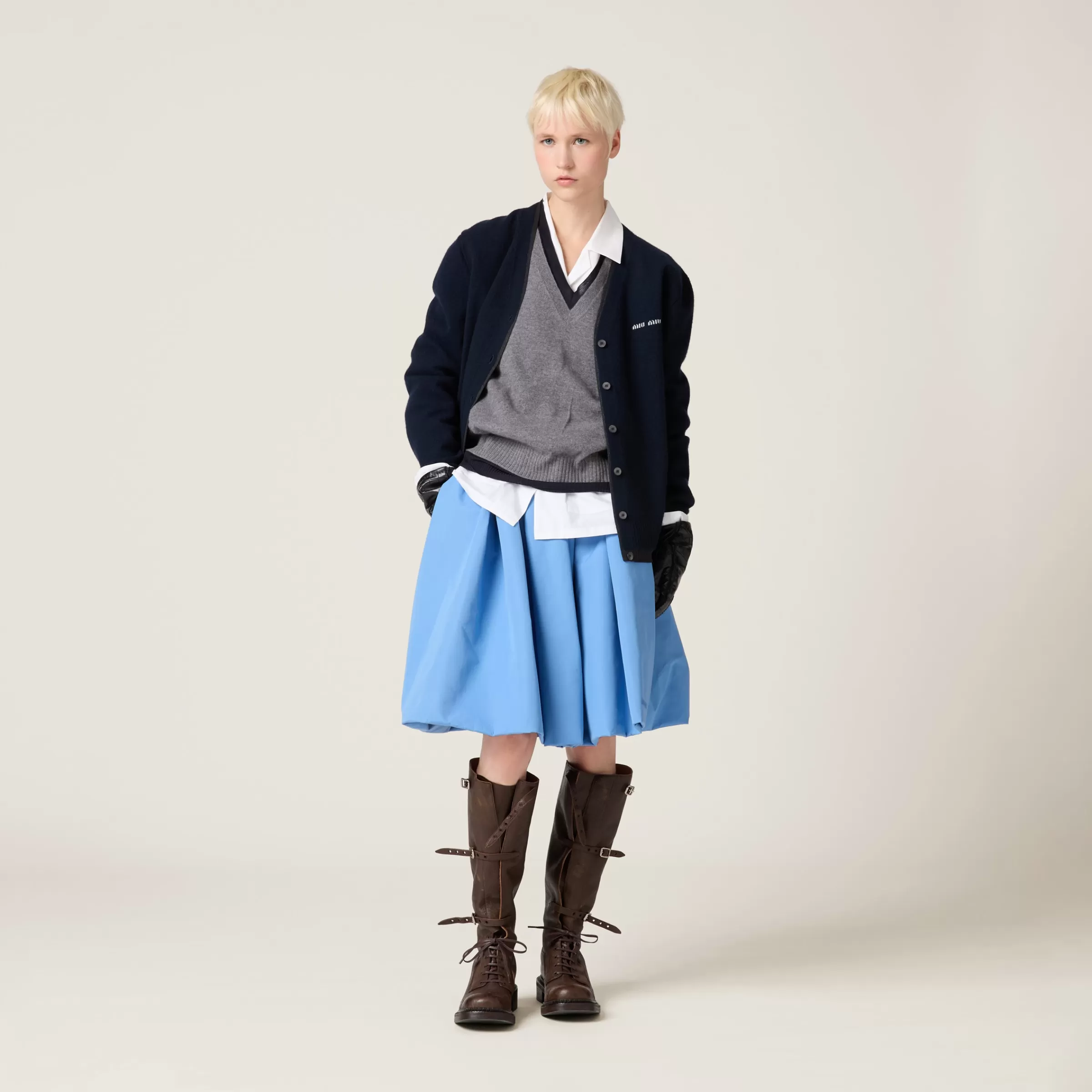 Silk cashmere cardigan sweater>Miu Miu Online