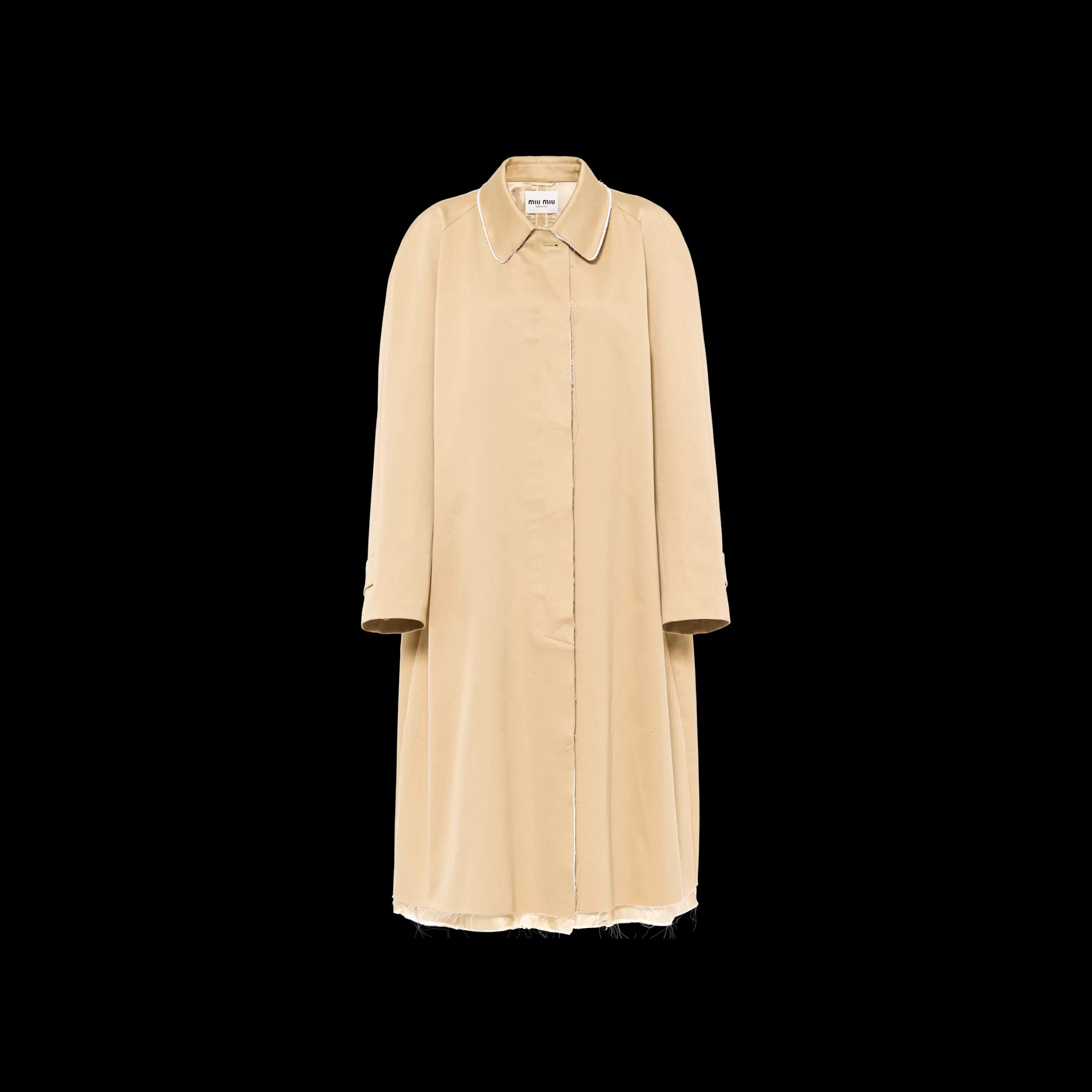 Single-breasted chino coat>Miu Miu Best