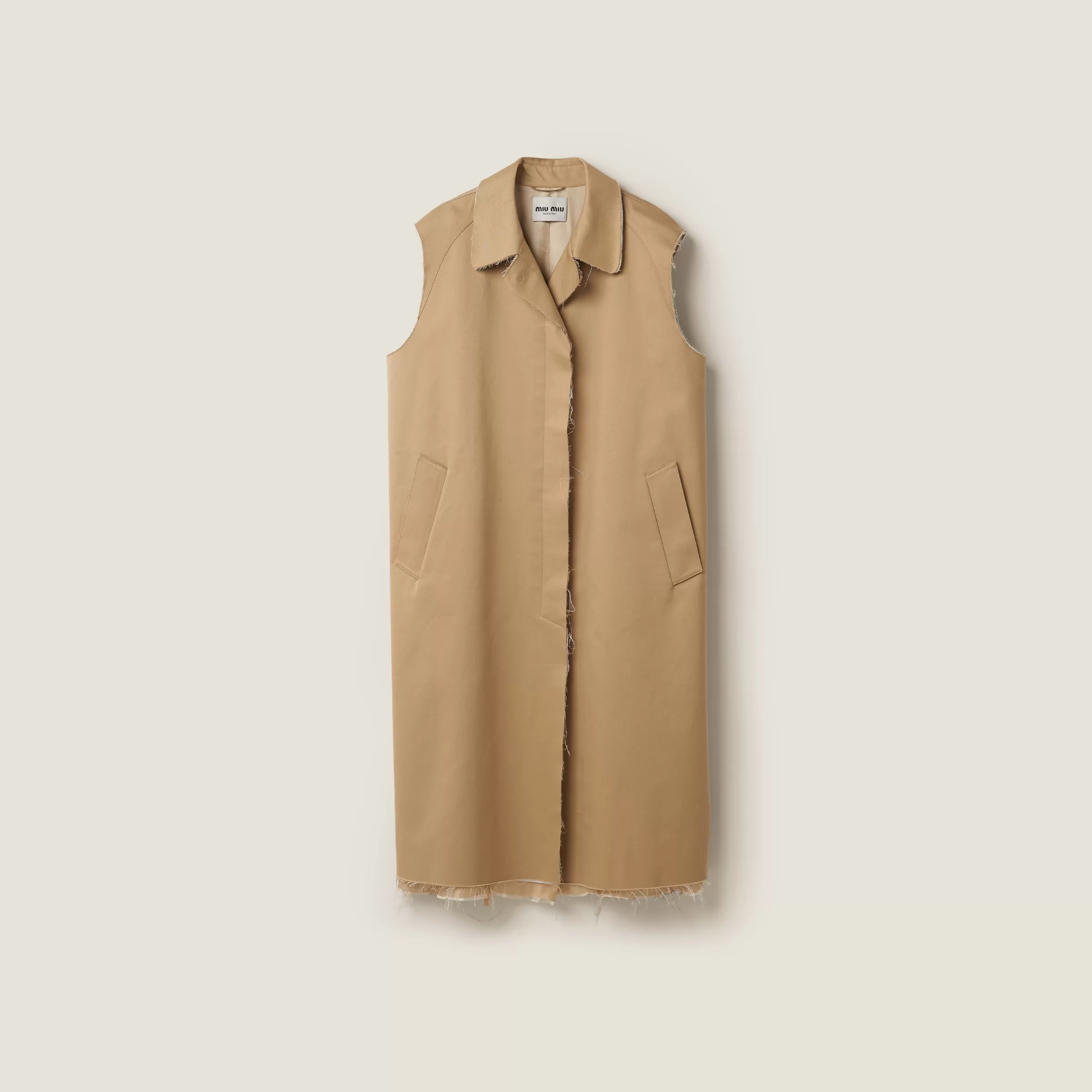 Single-breasted chino coat>Miu Miu Best