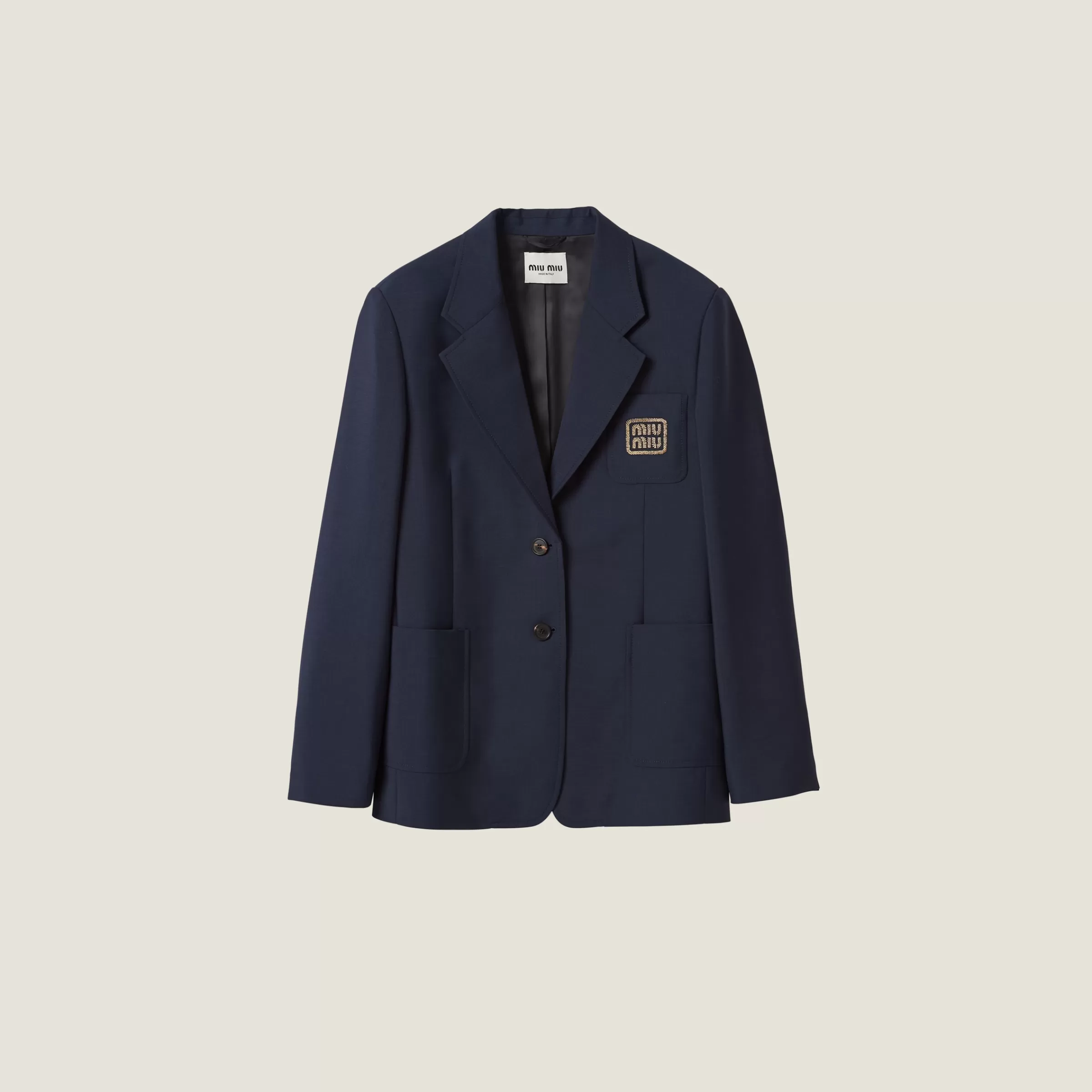 Single-breasted mohair jacket>Miu Miu Sale
