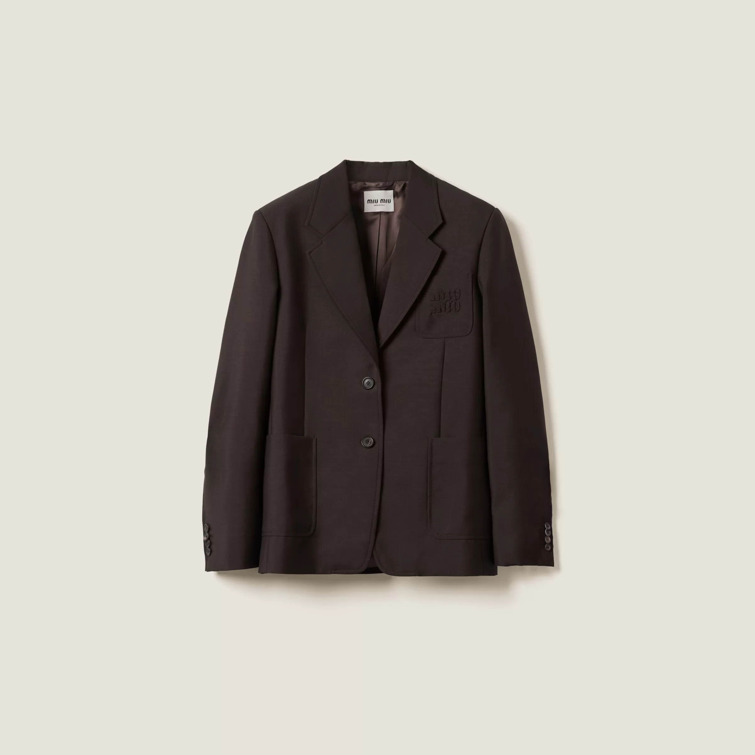 Single-breasted mohair jacket>Miu Miu Hot