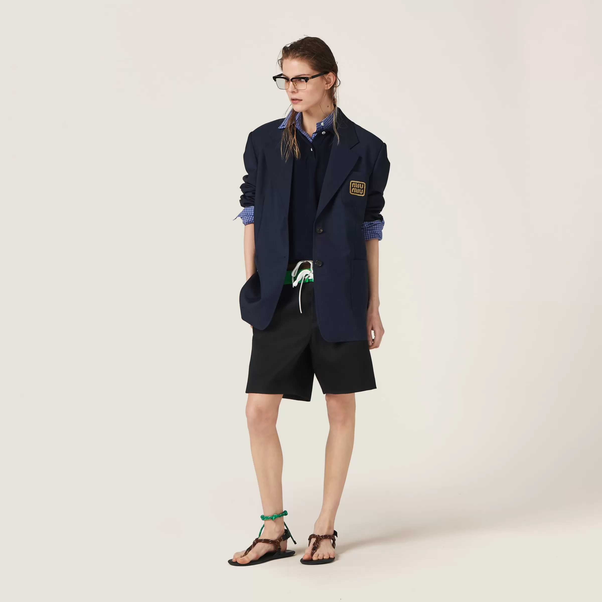 Single-breasted mohair jacket>Miu Miu Sale