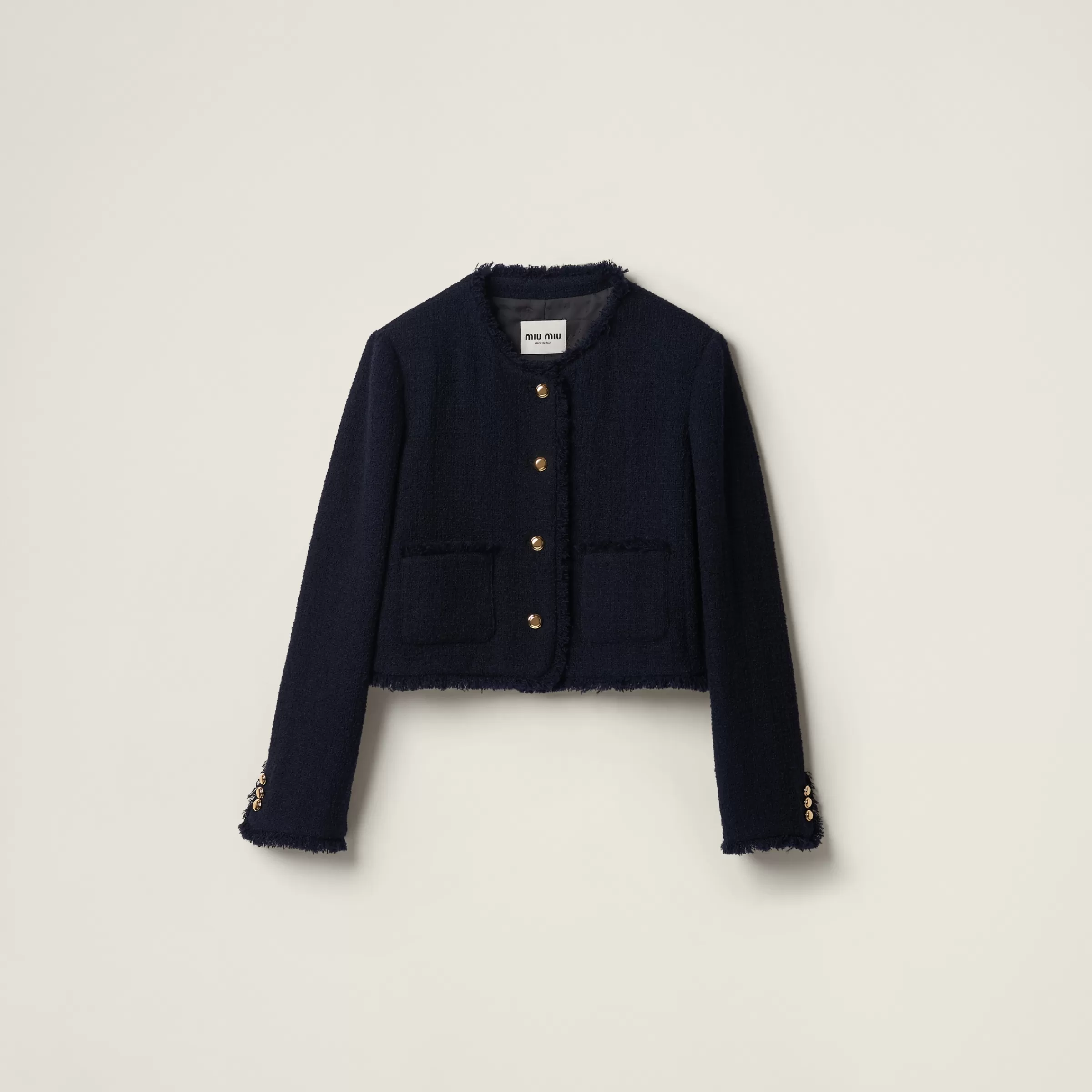 Single-breasted tweed jacket>Miu Miu Best