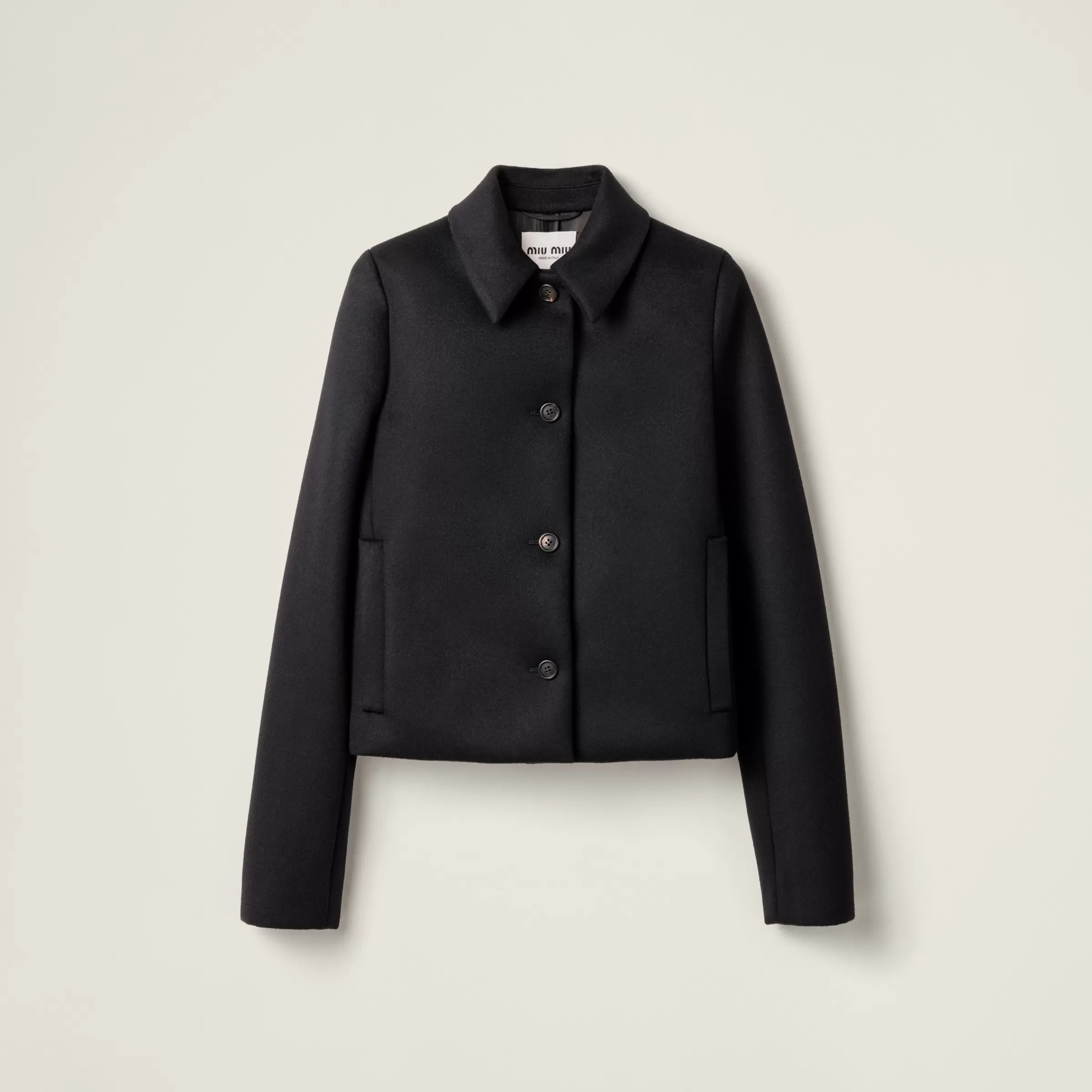 Single-breasted velour jacket>Miu Miu Discount
