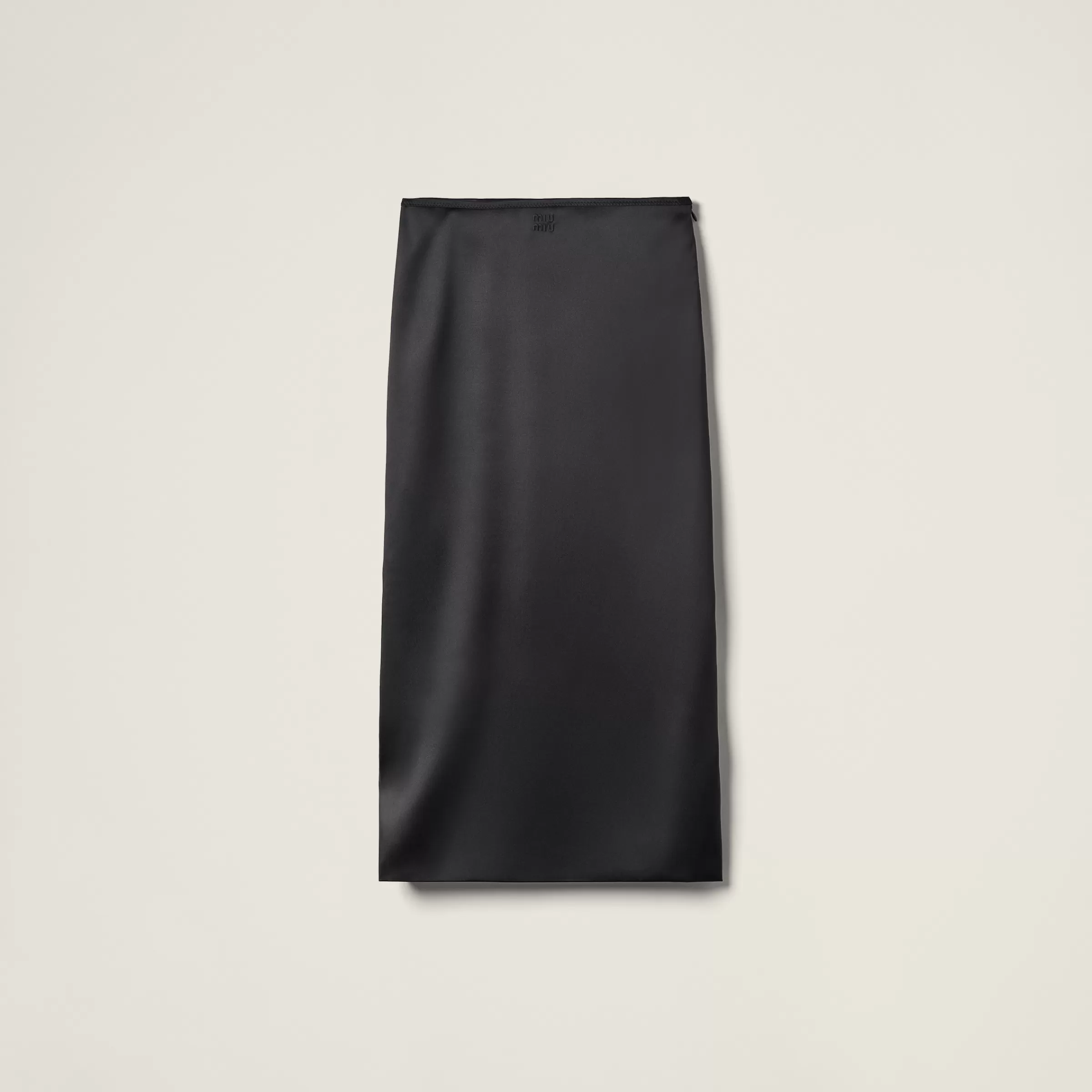 Stretch satin skirt>Miu Miu Flash Sale
