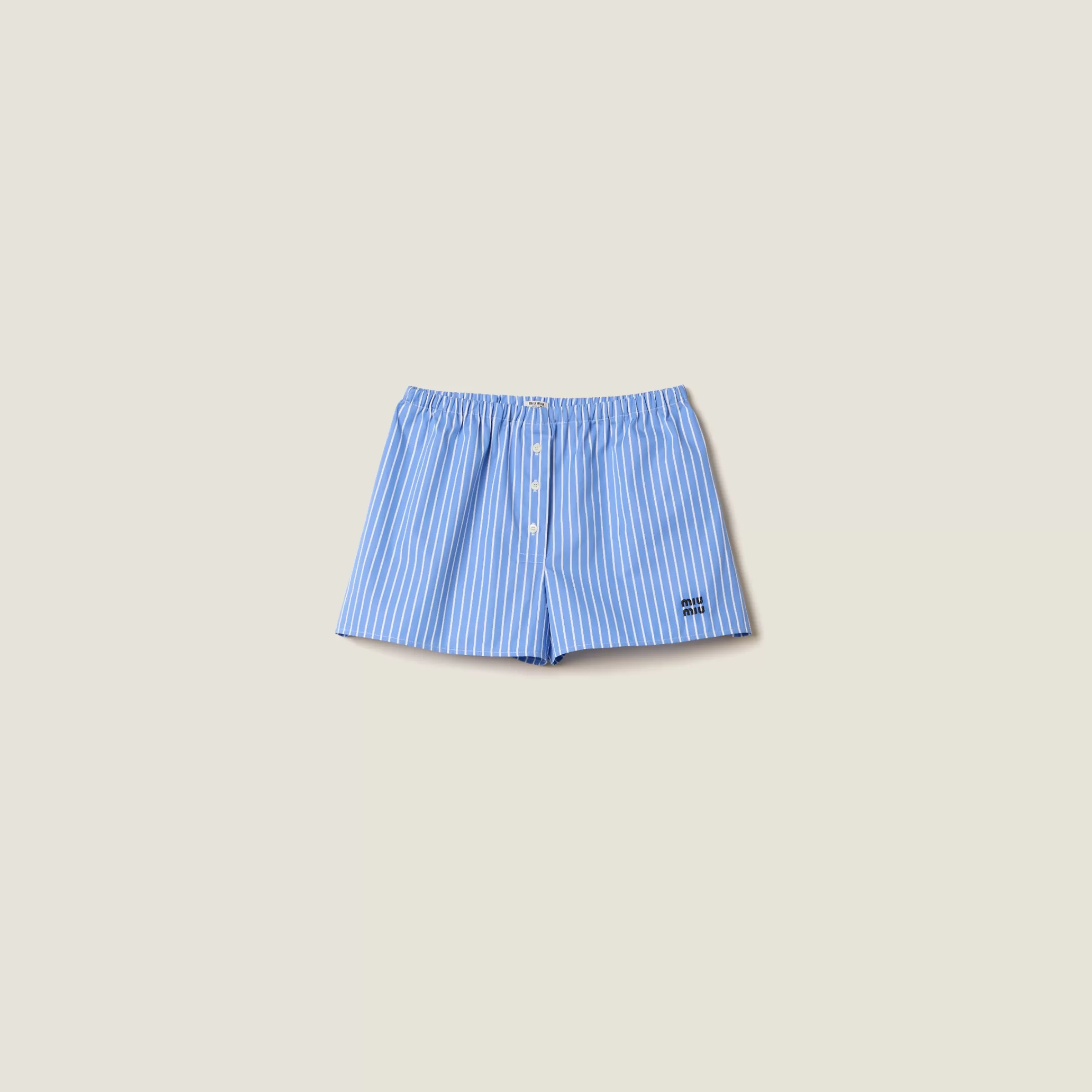 Striped cotton boxer shorts>Miu Miu Online
