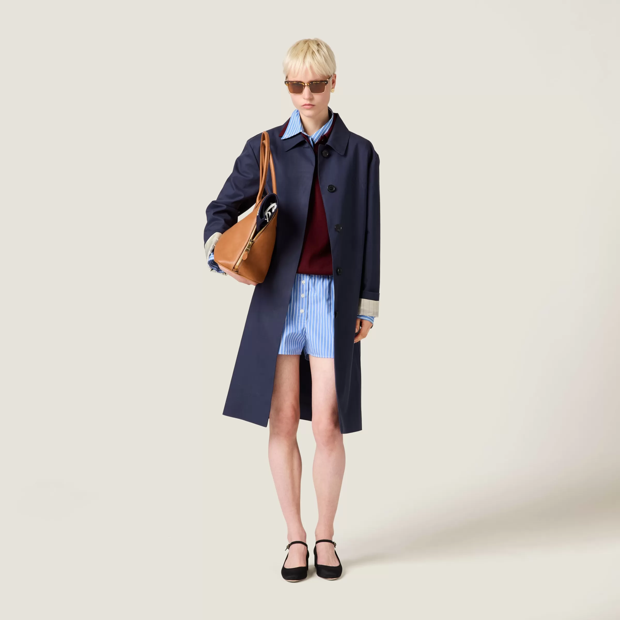 Striped cotton boxer shorts>Miu Miu Online