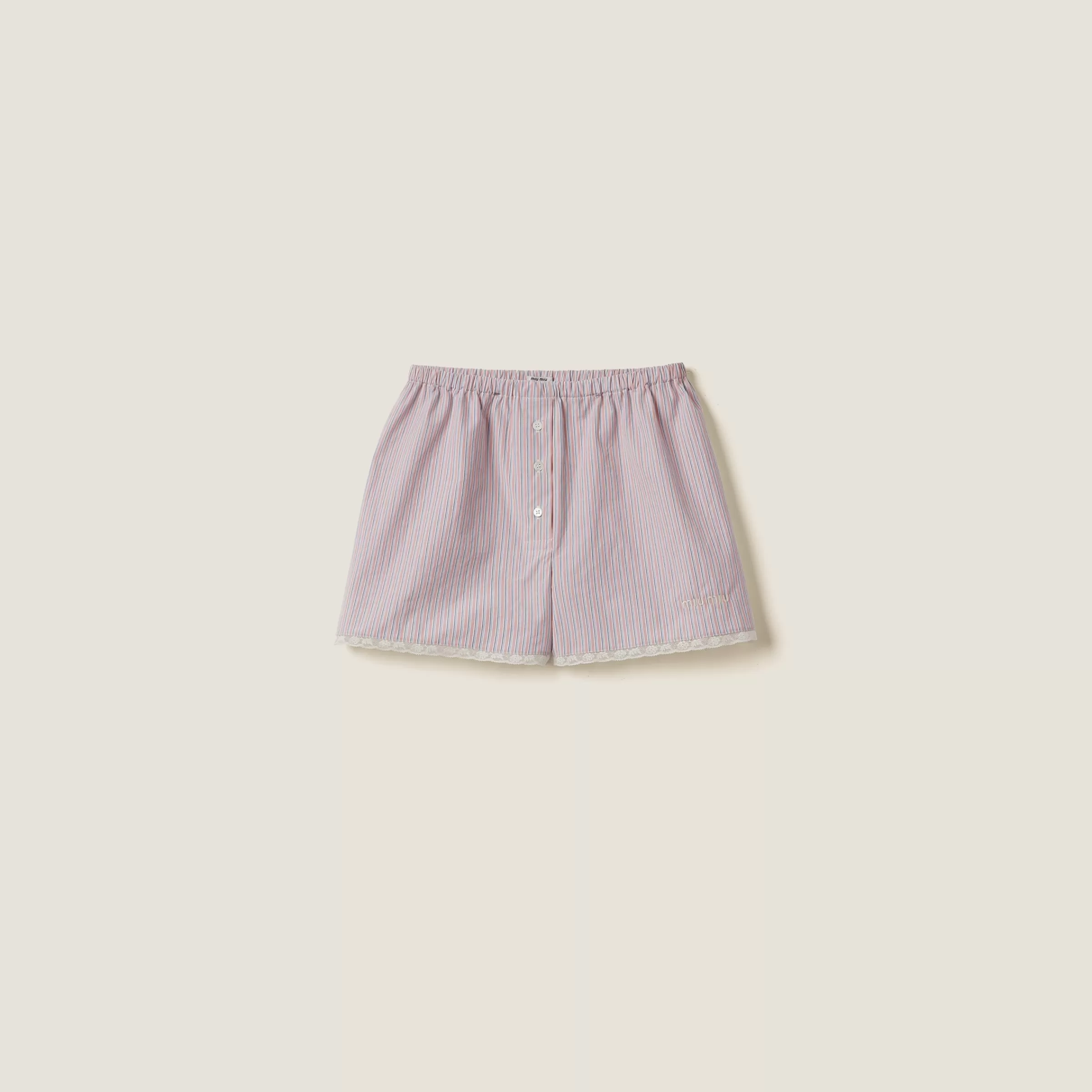 Striped cotton boxers>Miu Miu Outlet