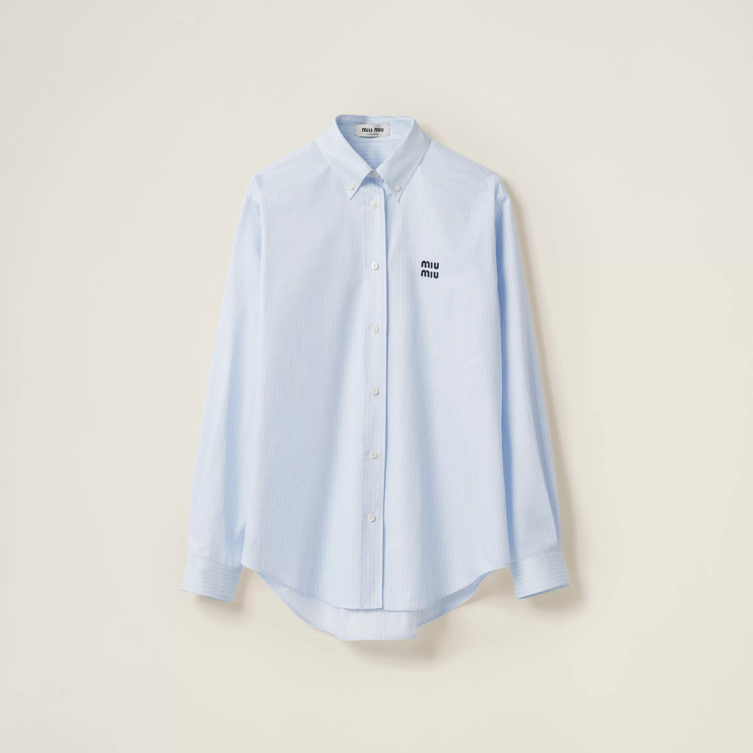 Striped cotton shirt>Miu Miu Best