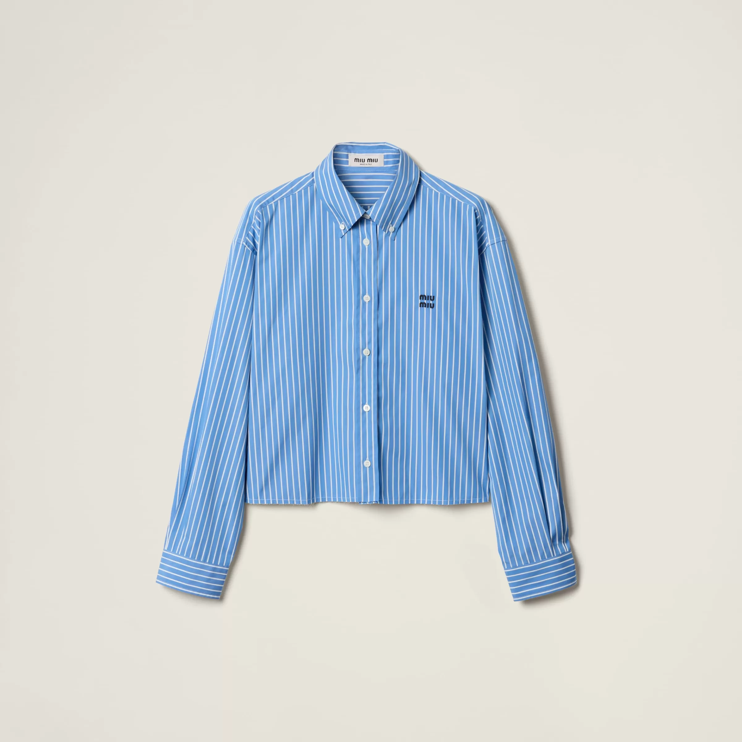 Striped cotton shirt>Miu Miu Discount